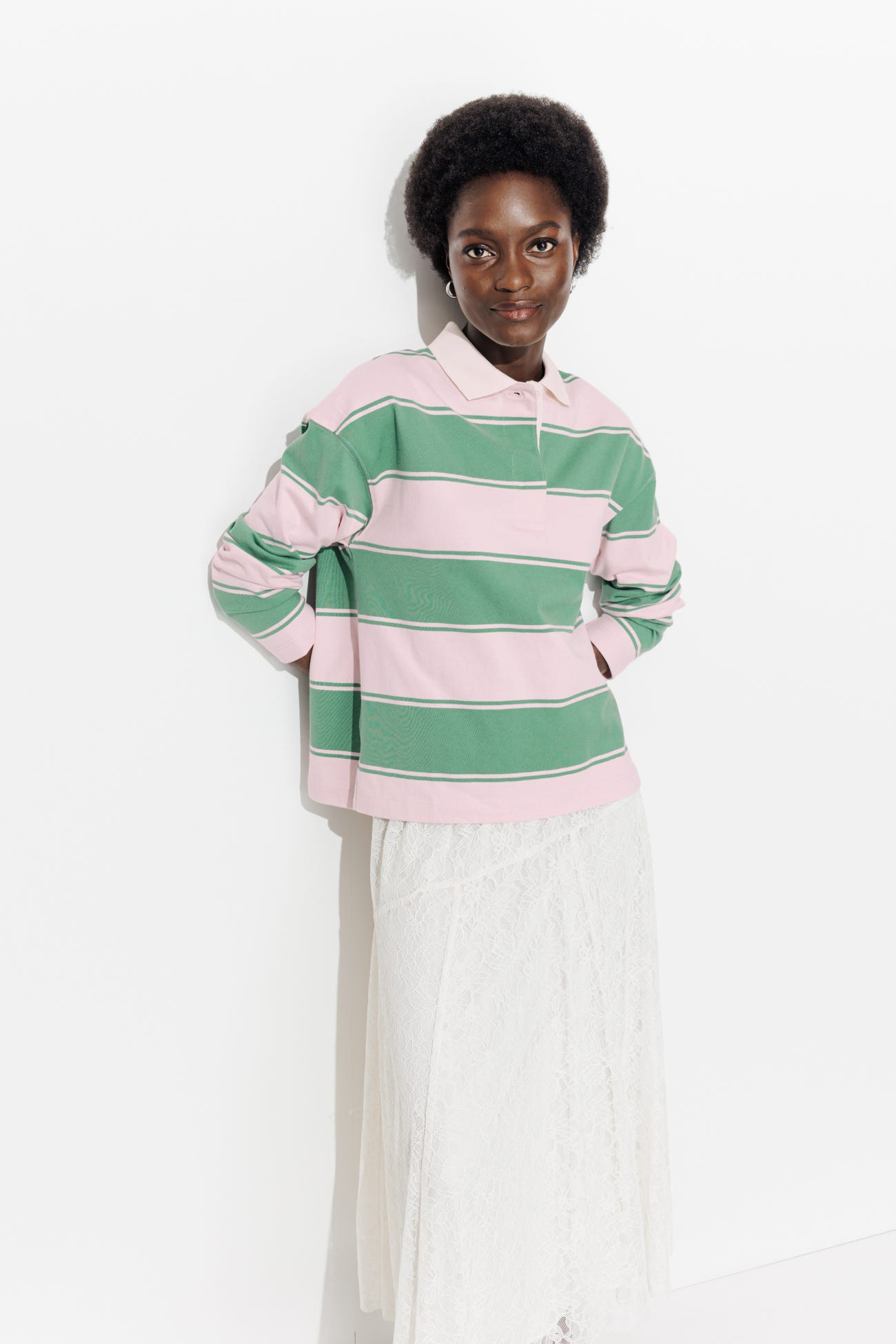 Polo de rayas manga larga