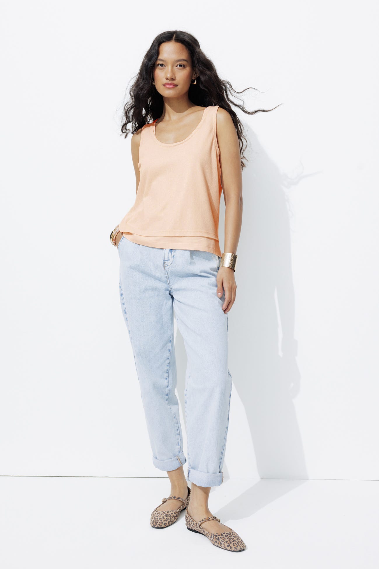 Top con brillos