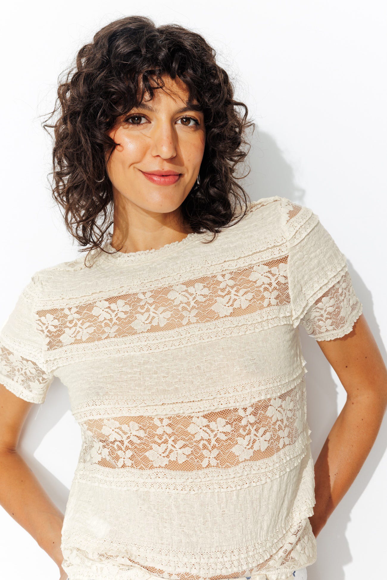 T-shirt en dentelle Femme
