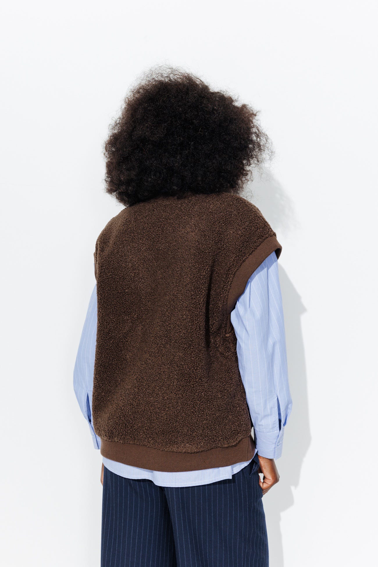 Sweat sans manches en moumoute