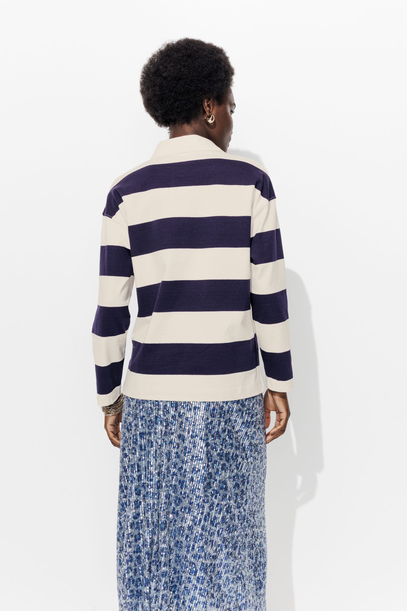 Polo de rayas manga larga