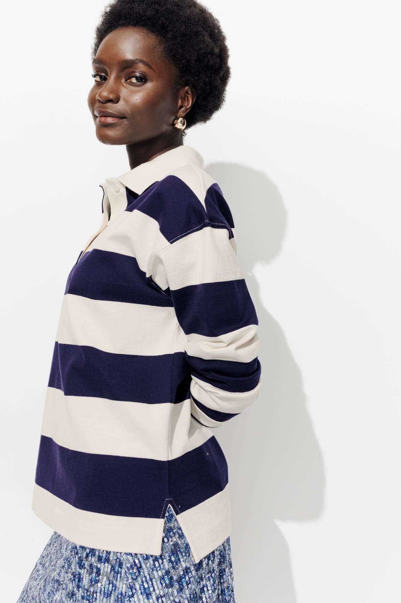 Polo de rayas manga larga