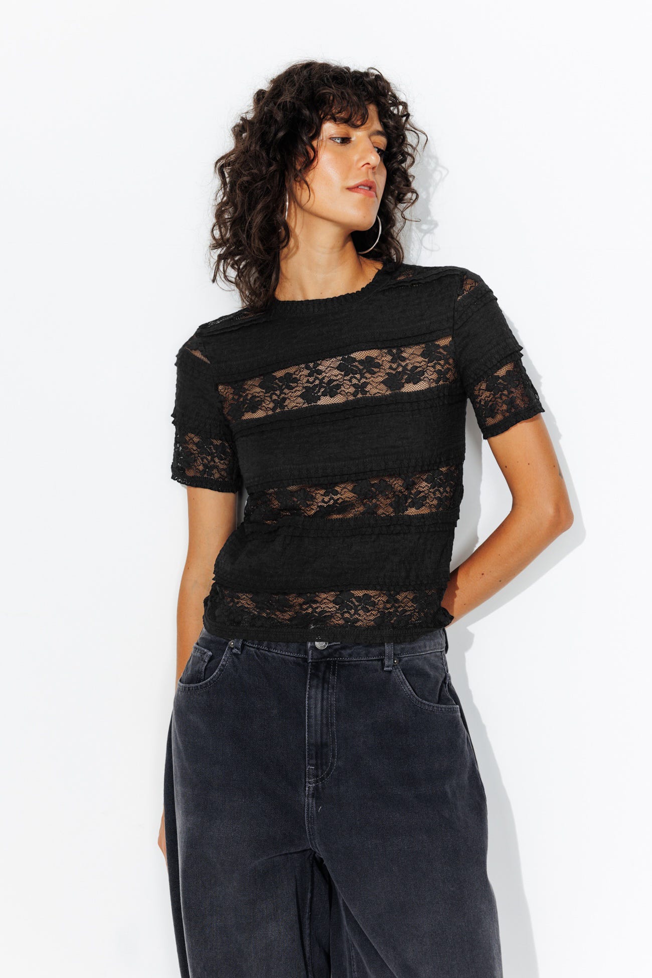 T-shirt en dentelle Femme