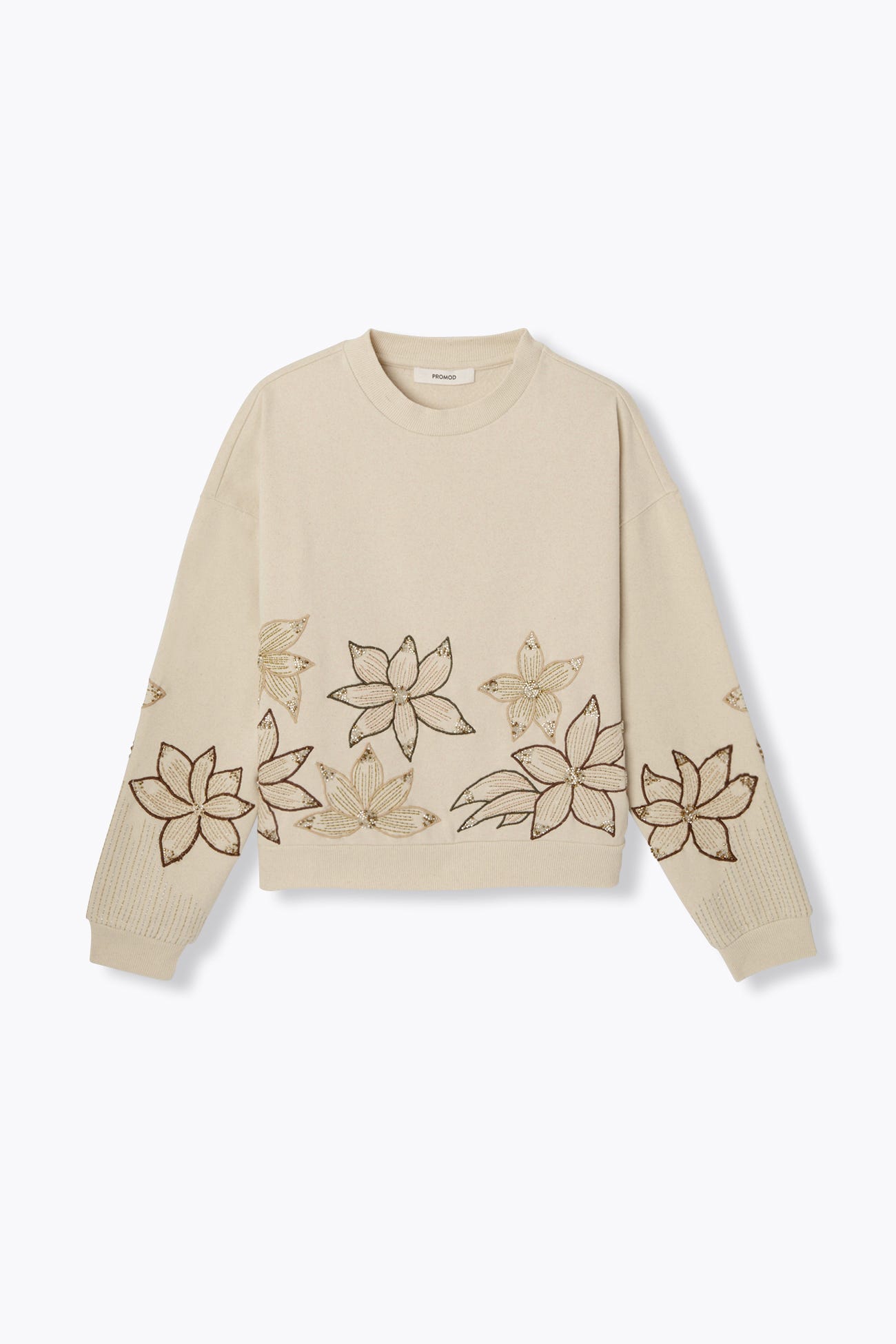 Sweat-shirt en molleton brodé