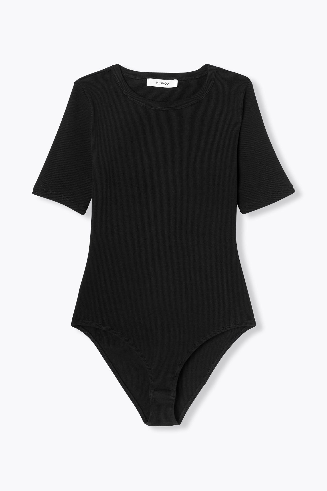 Body uni jersey côtelé Femme