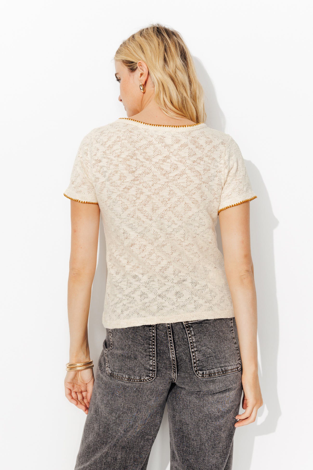 Camiseta punto pointelle