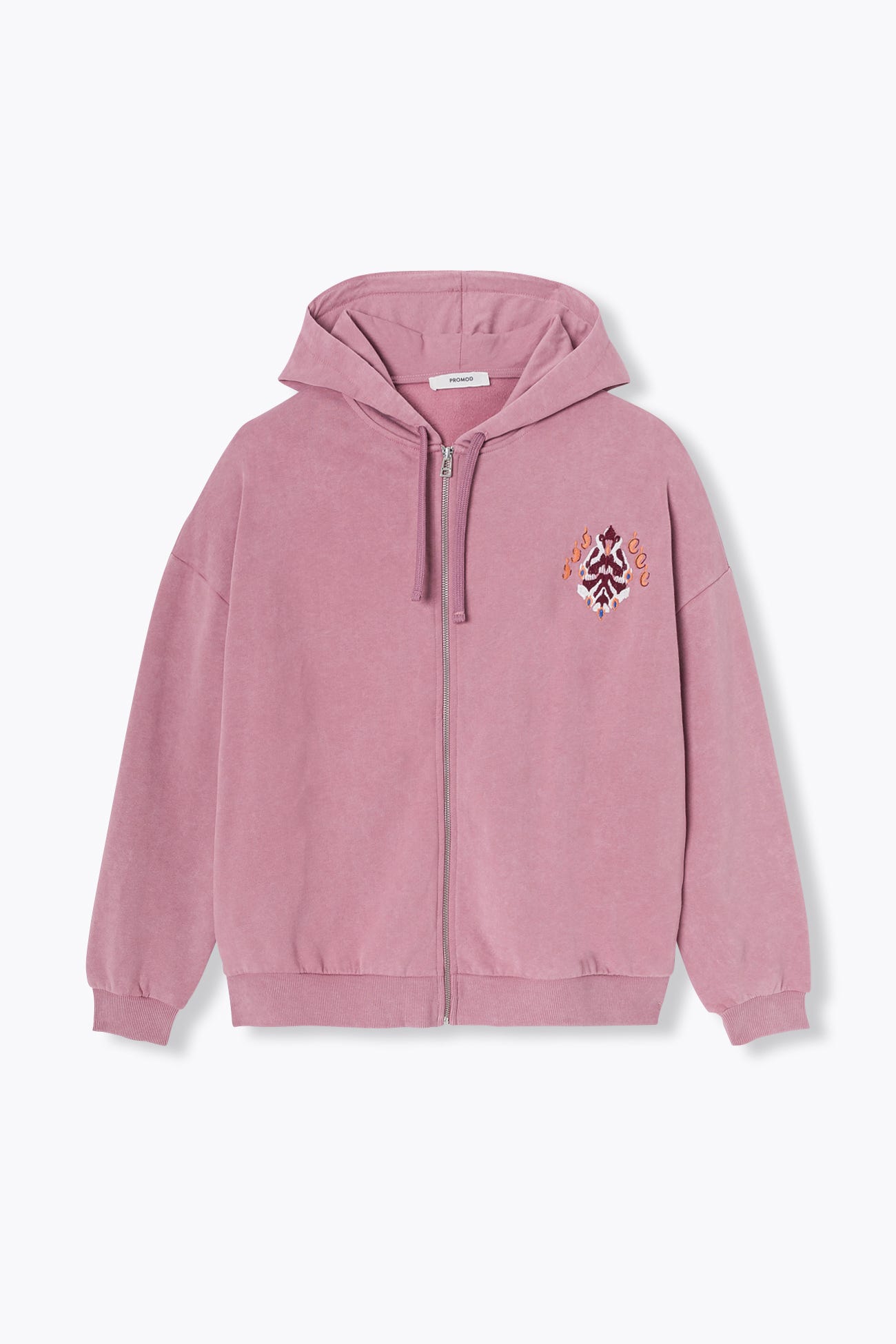 Felta ricamata con cappuccio