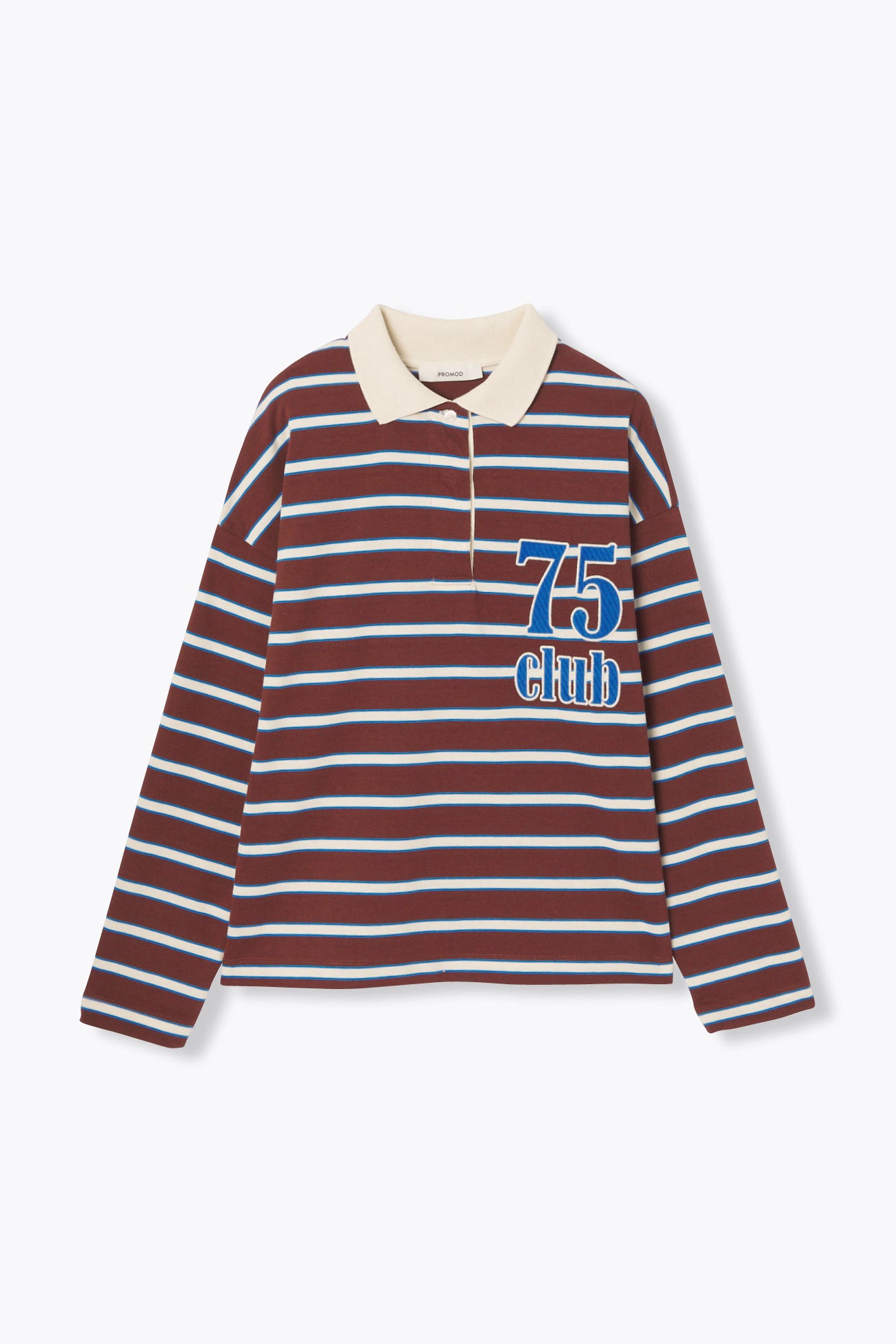 Polo rayé oversize "75"