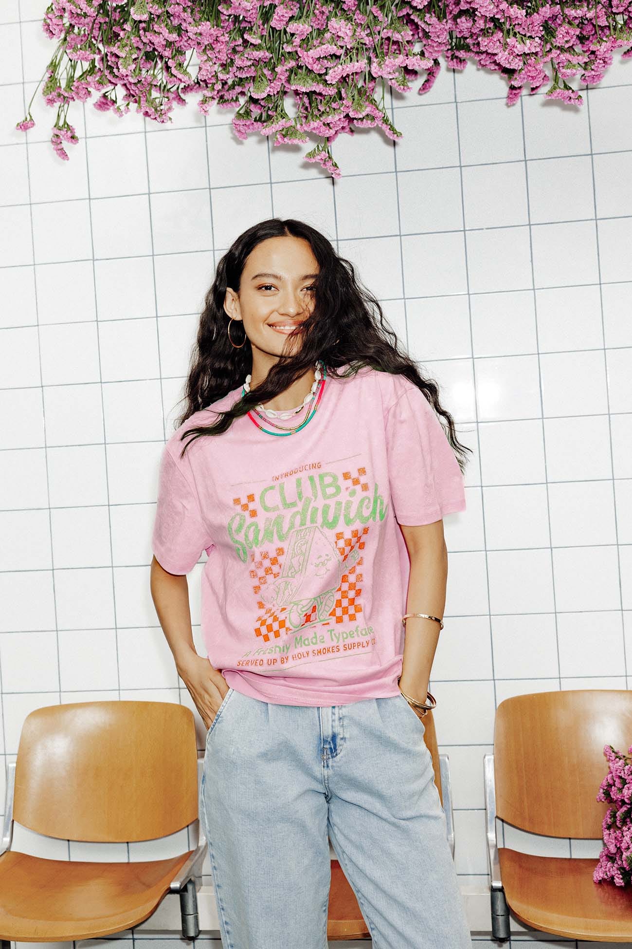 T-shirt à message Femme