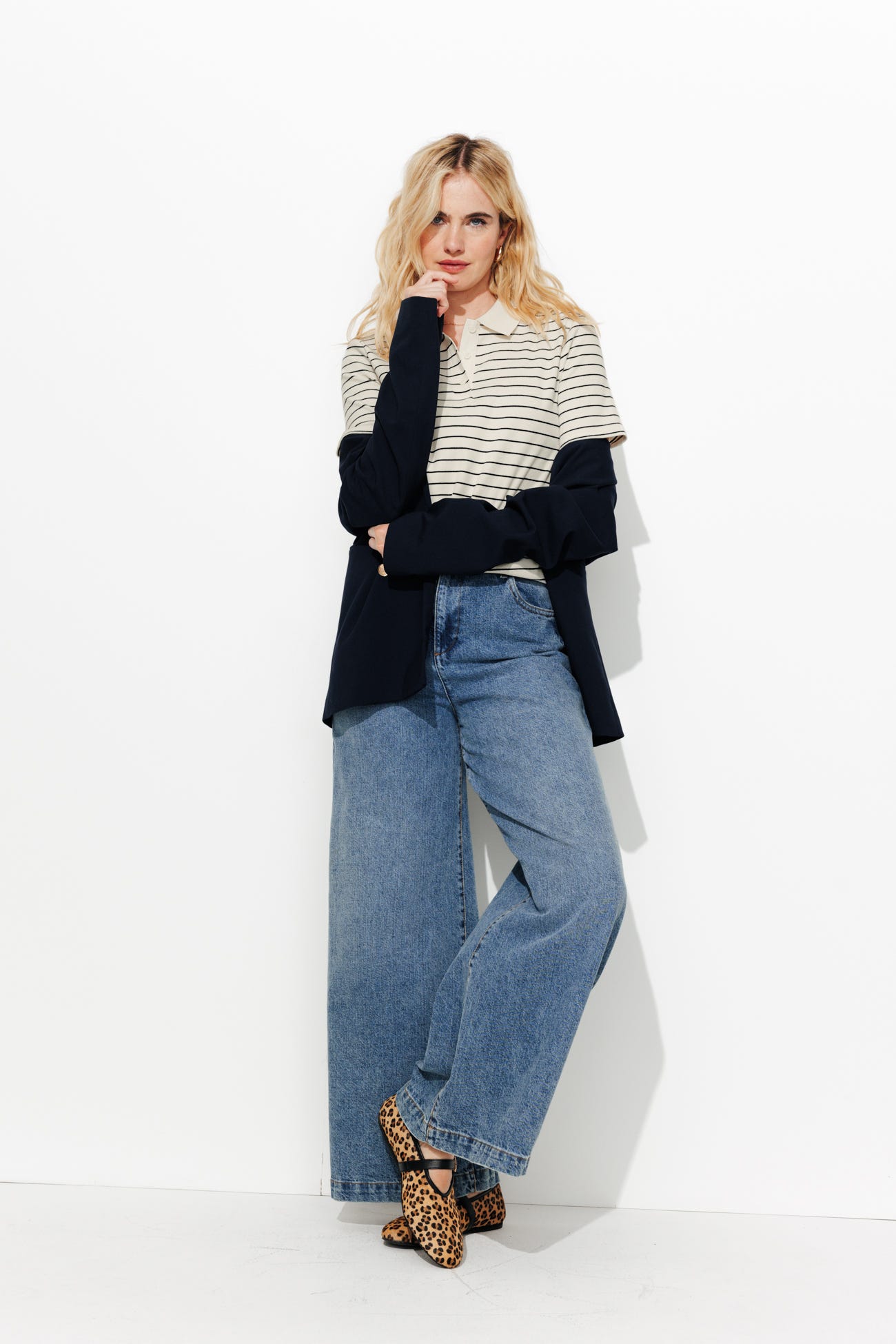 Striped polo shirt