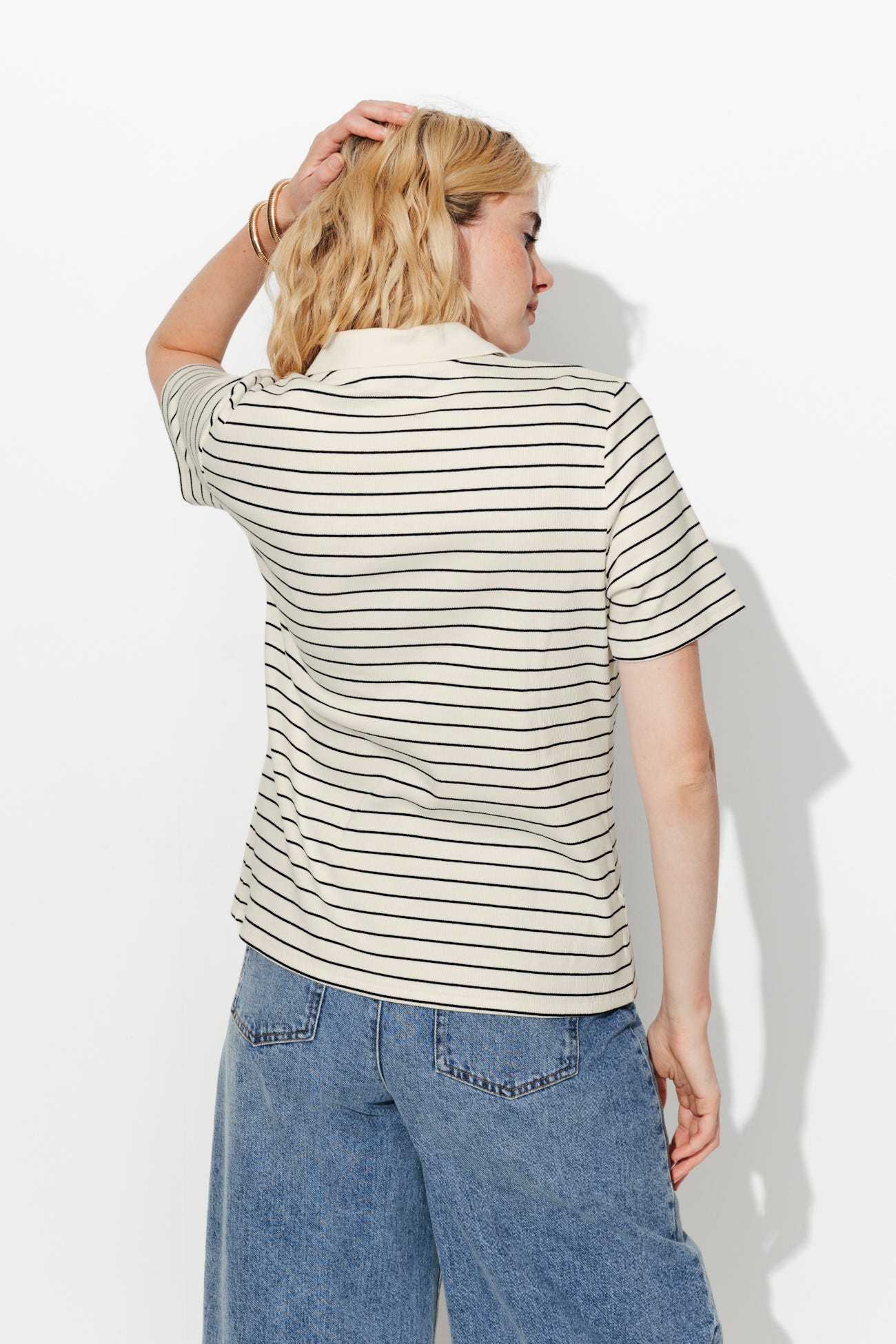 Striped polo shirt