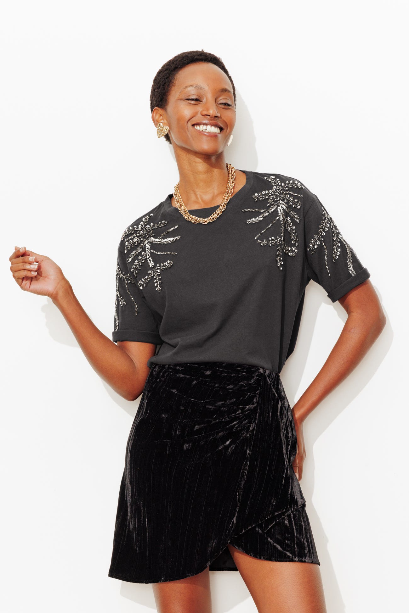 Koszulka z perełkami