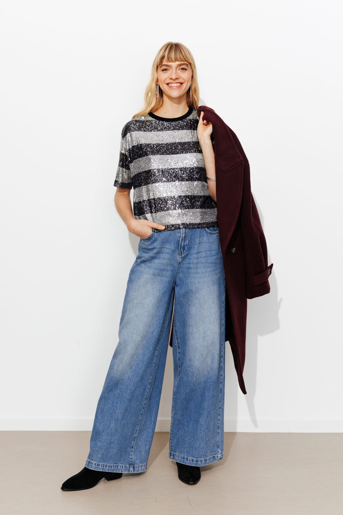 T-shirt à paillettes Femme