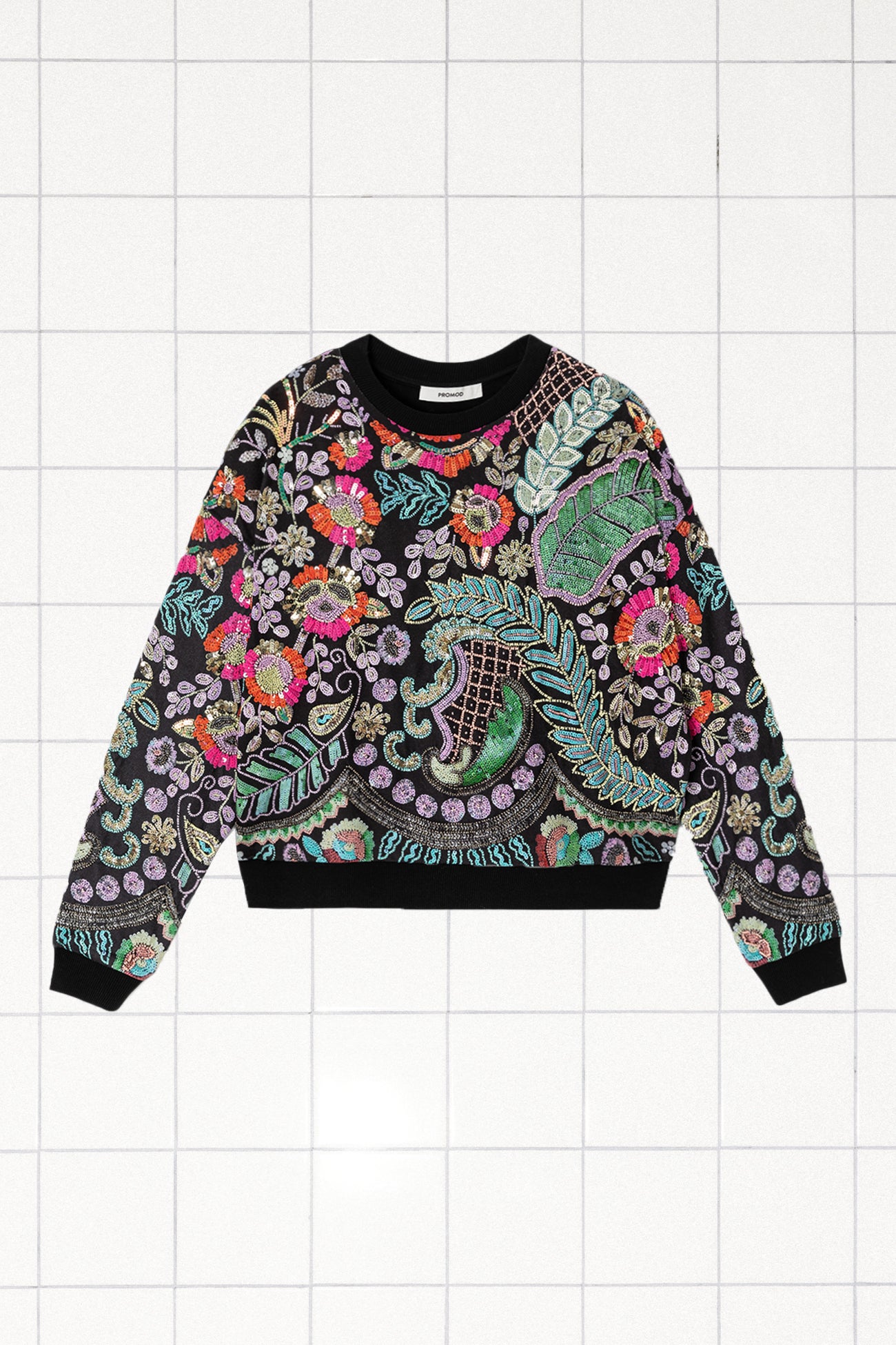 Sweat-shirt perlé Femme