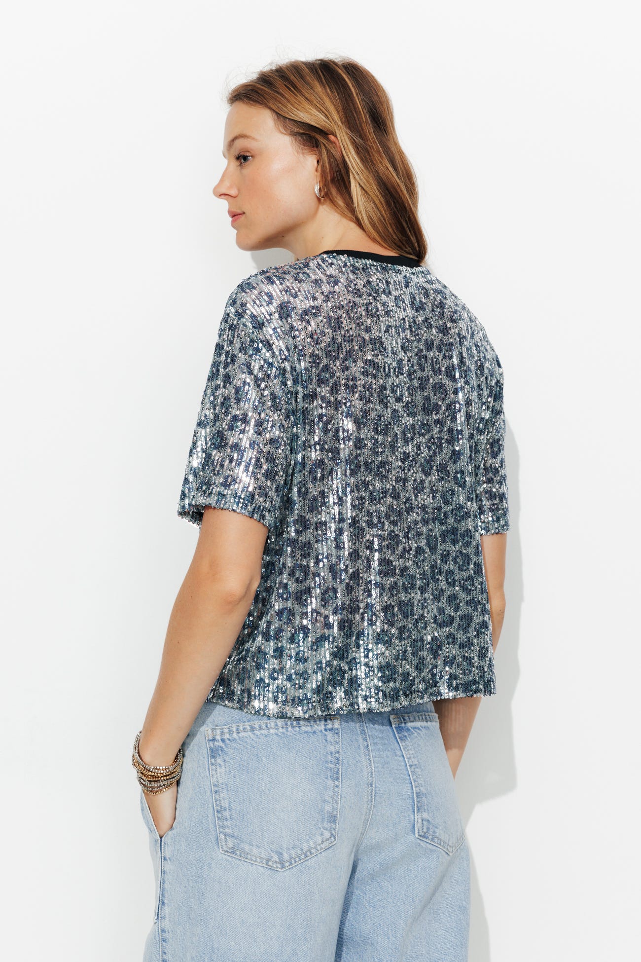 Camiseta leopardo brillos