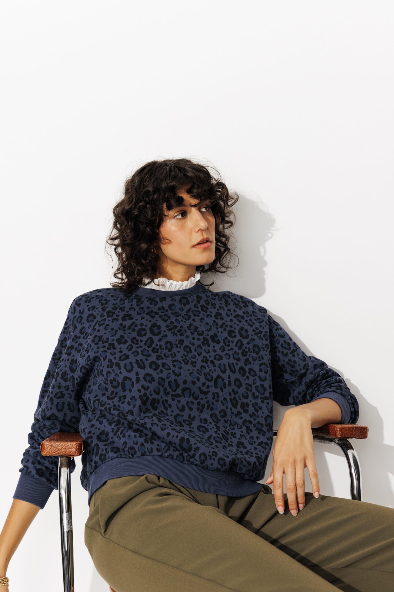 Sweat-shirt imprimé léopard