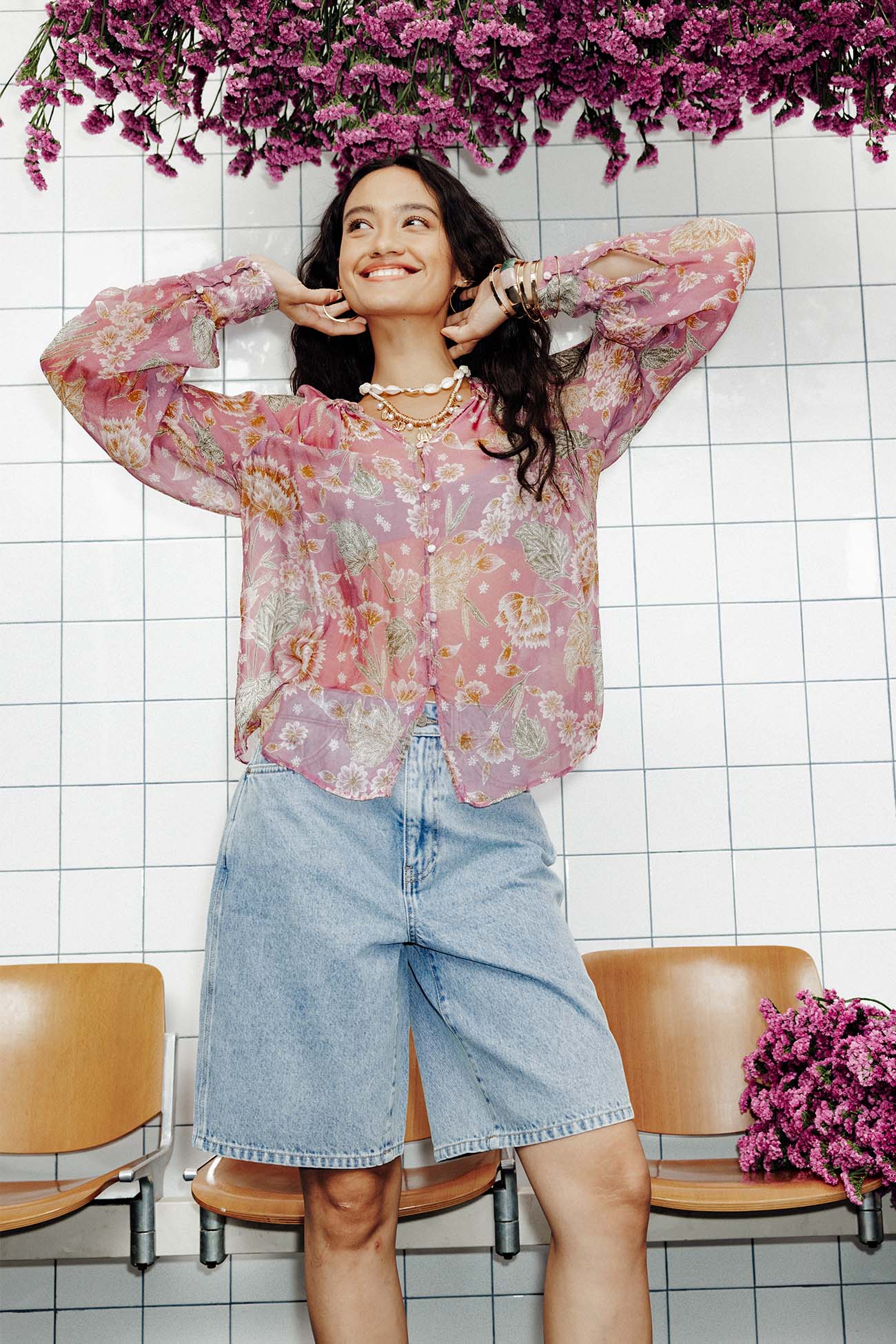 Bermuda en jean Femme