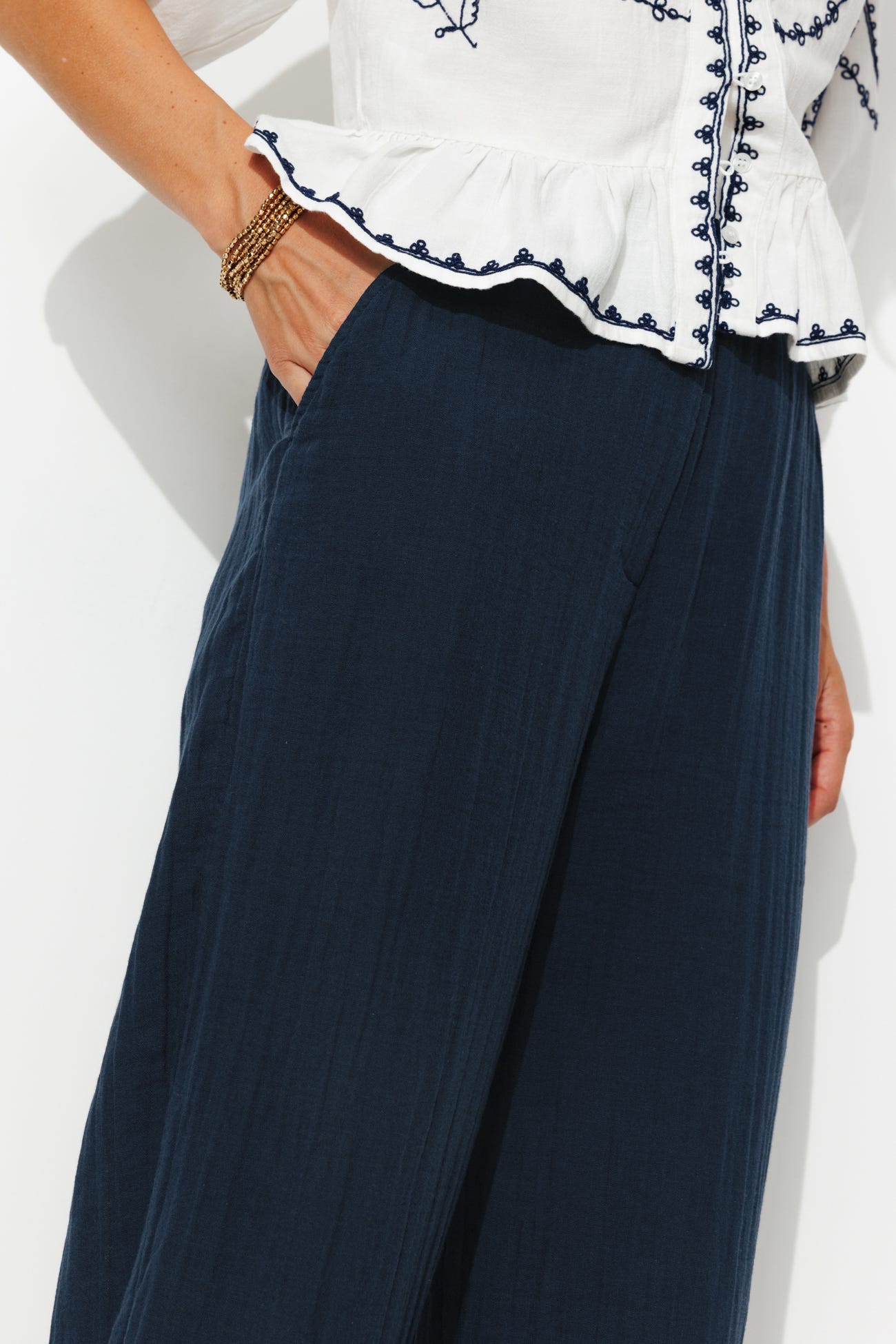 Pantalon gaze de coton Femme