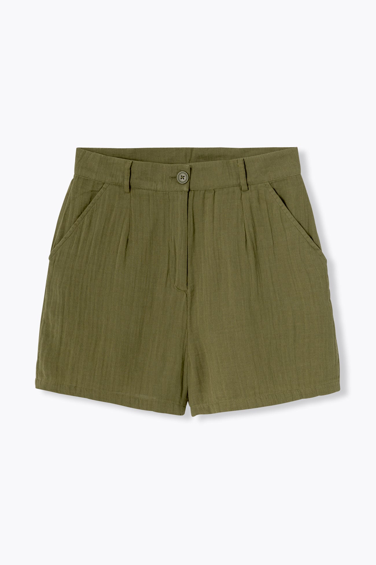 Shorts in garza di cotone