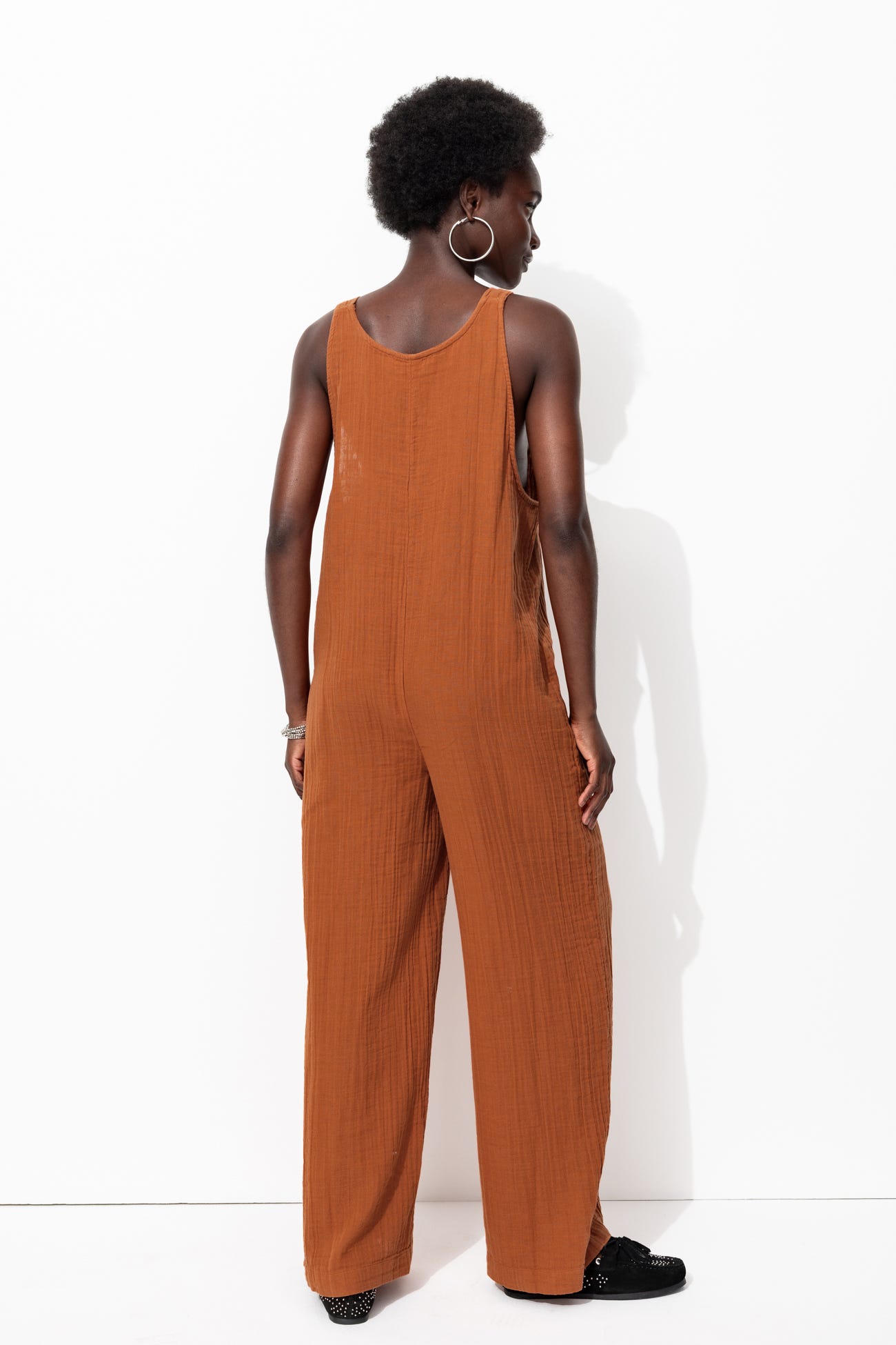 Combi-pantalon gaze de coton