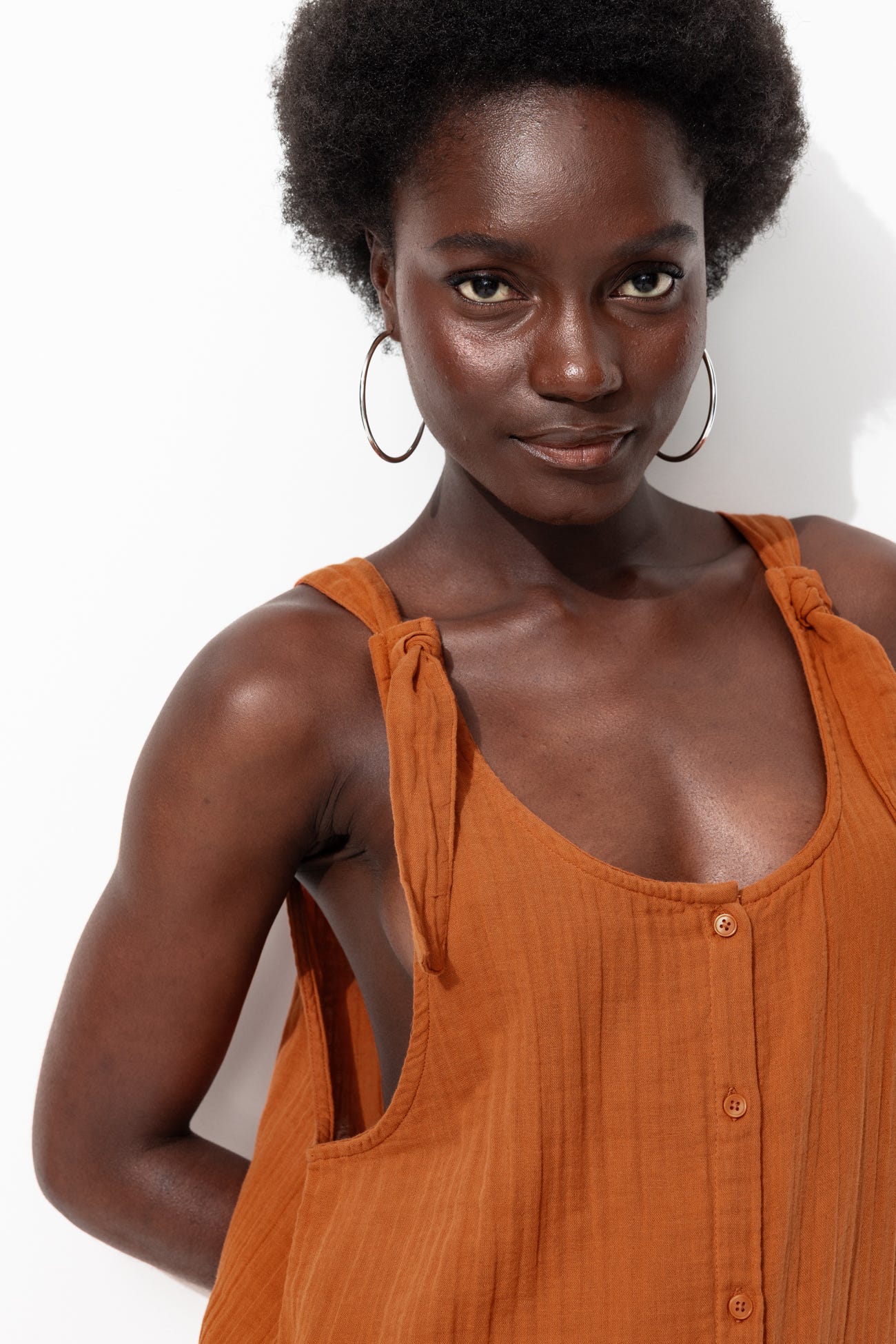 Combi-pantalon gaze de coton