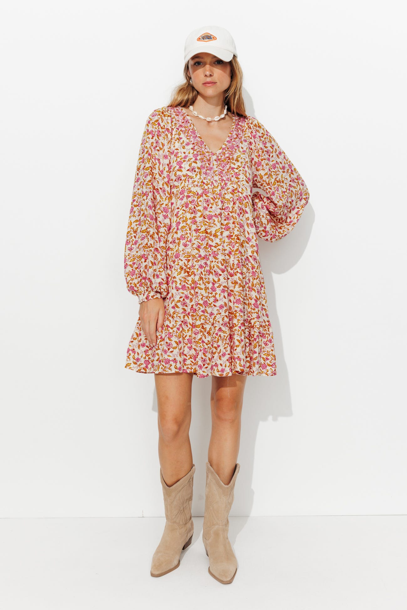 Robe courte imprimée Femme