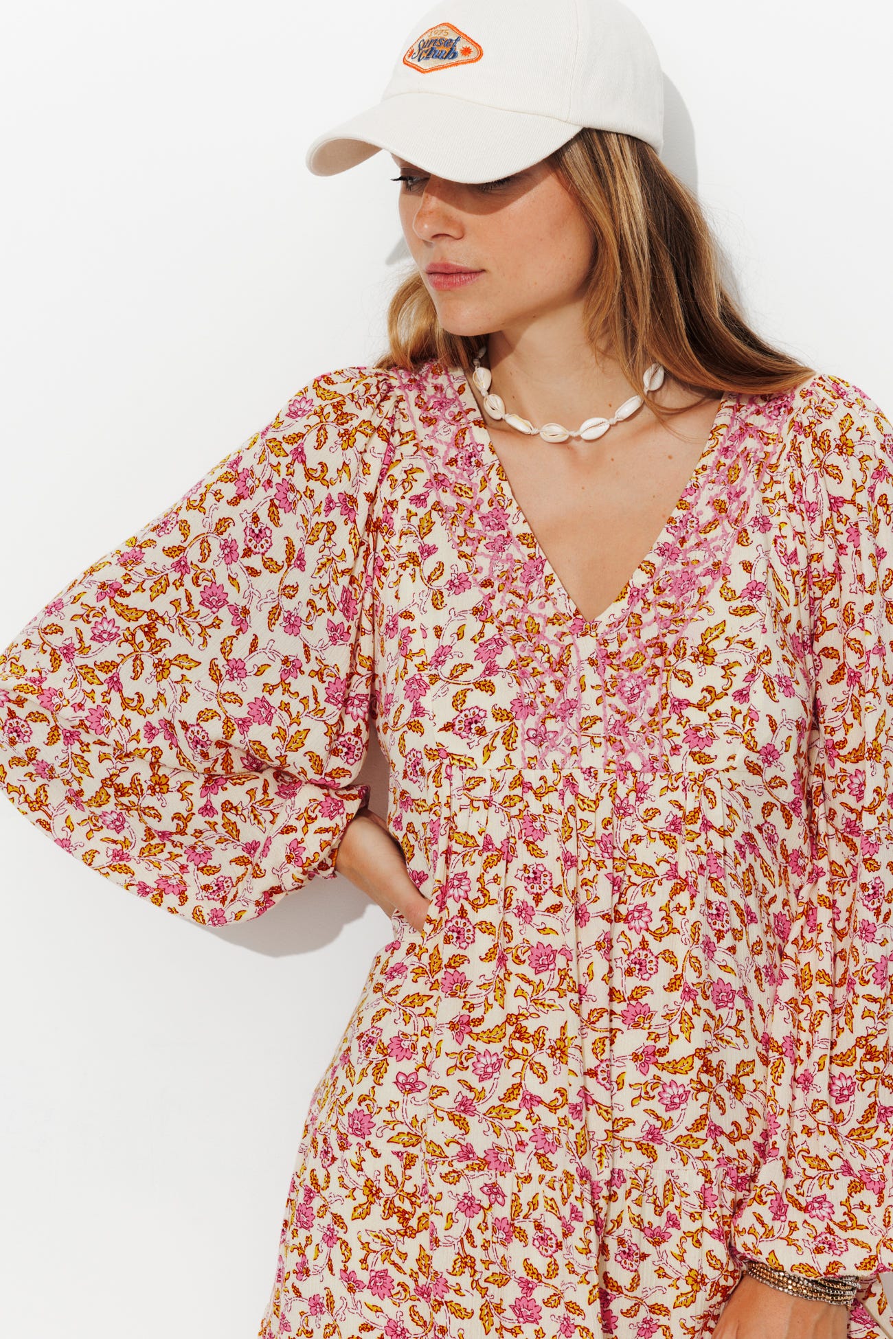 Robe courte imprimée Femme