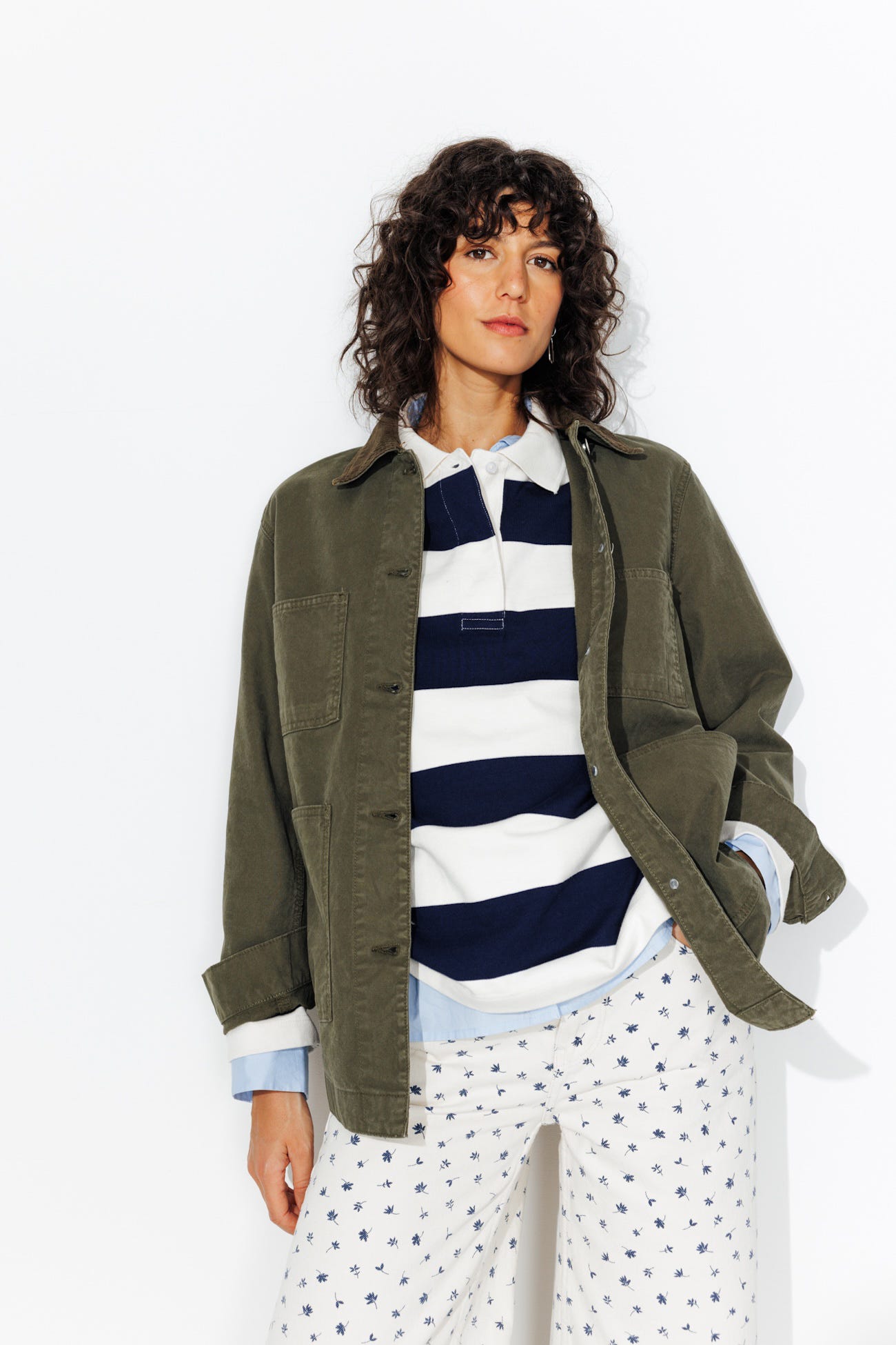 Veste en toile délavé Femme