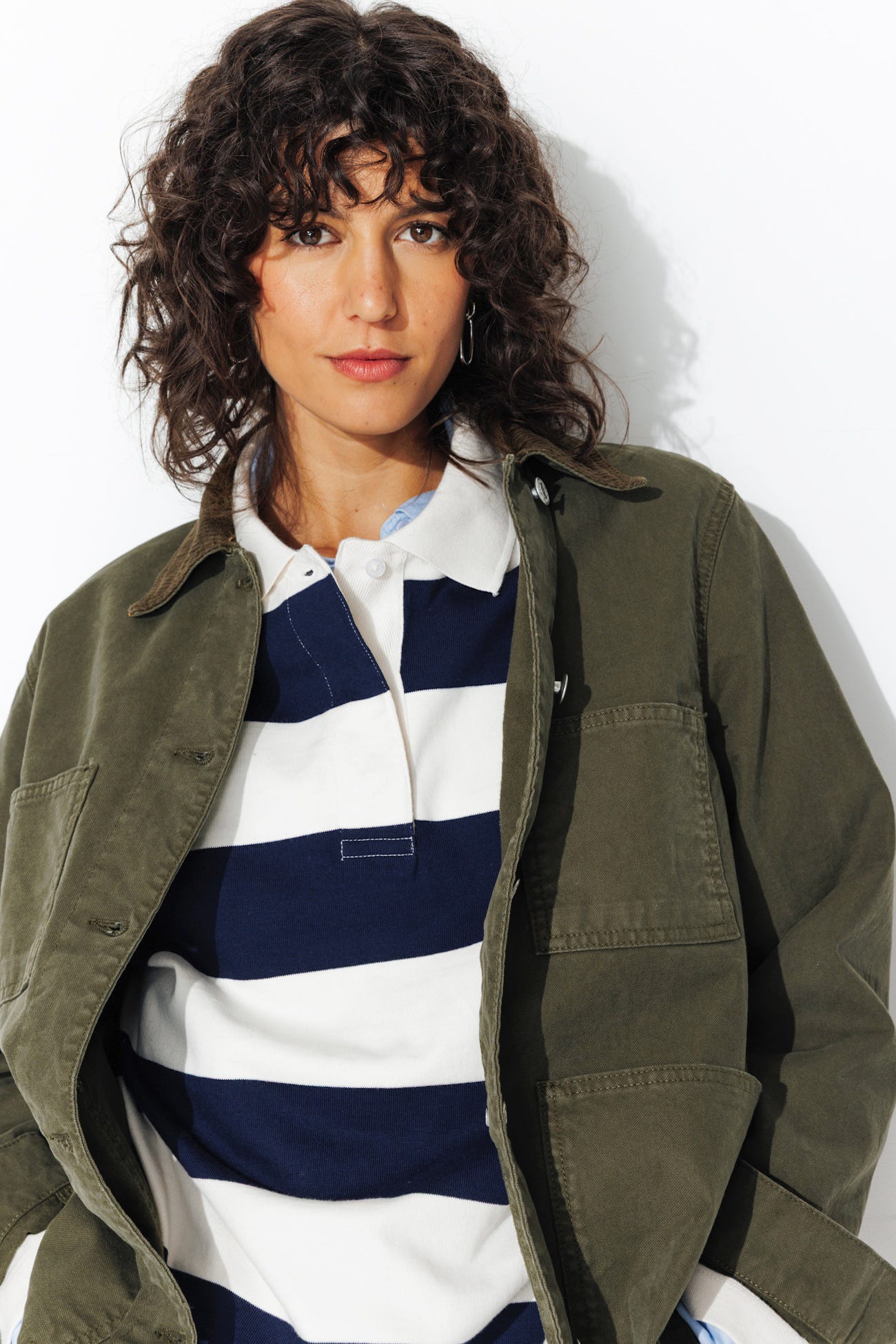 Veste en toile délavé Femme