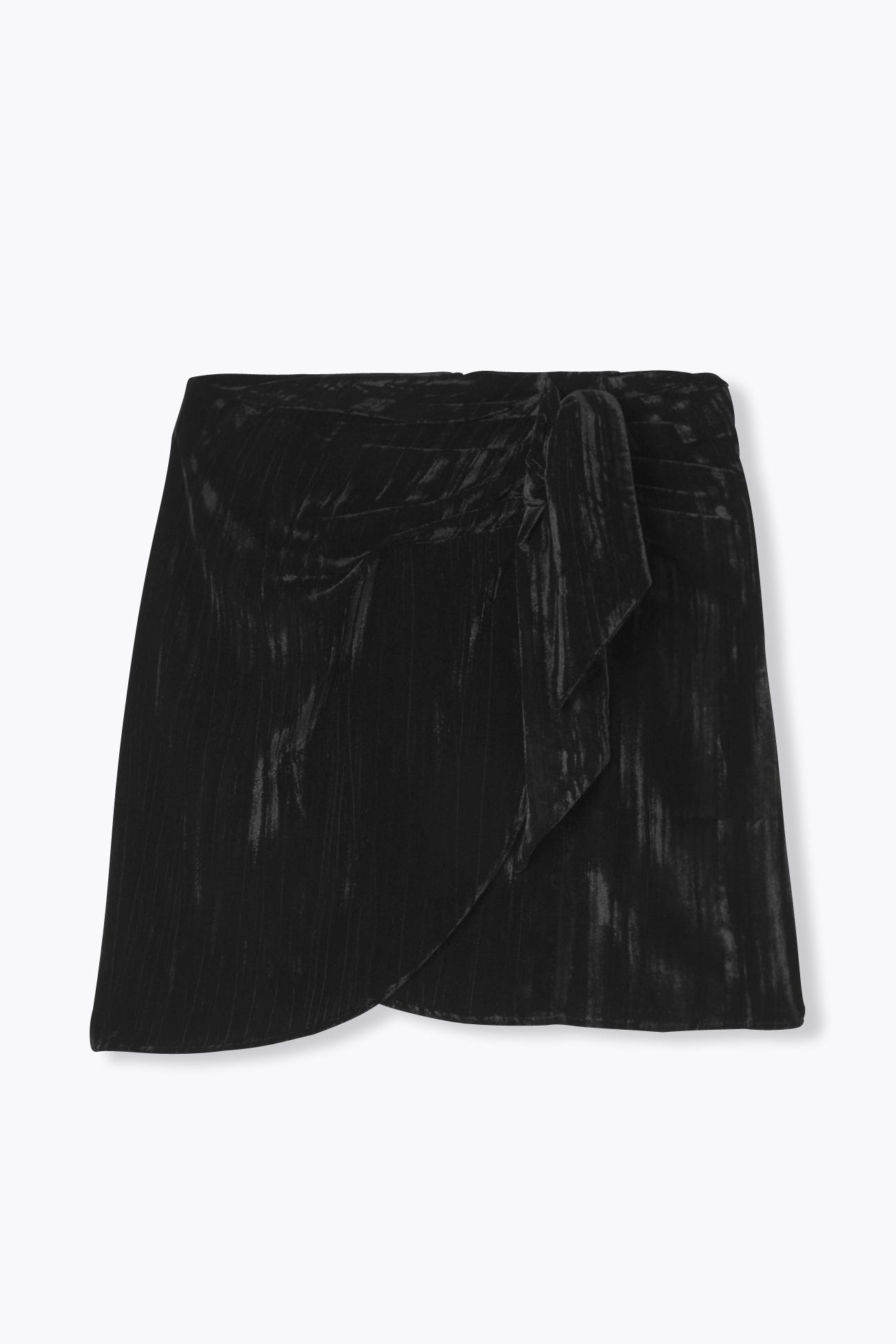 Jupe courte panne de velours