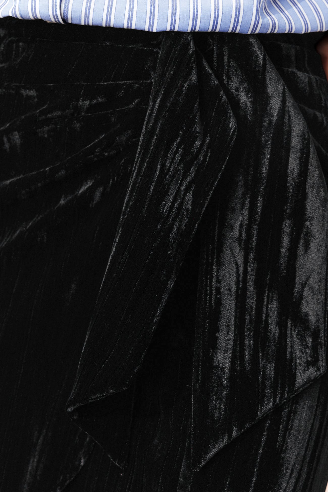 Jupe courte panne de velours