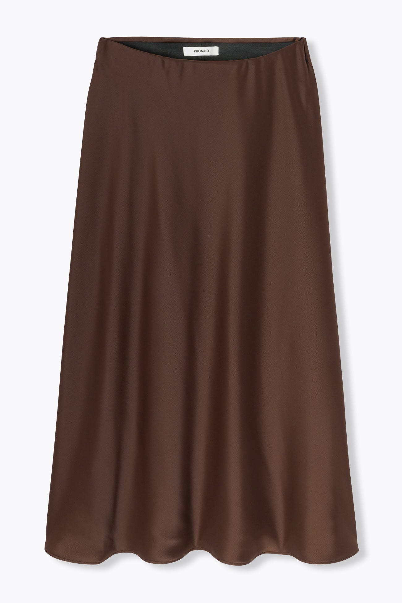 Jupe midi en satin Femme