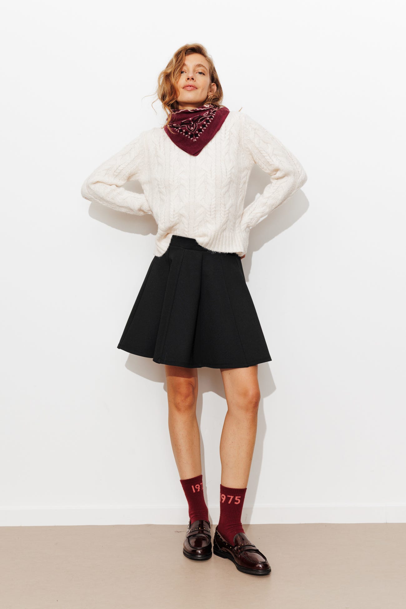 Jupe courte patineuse Femme