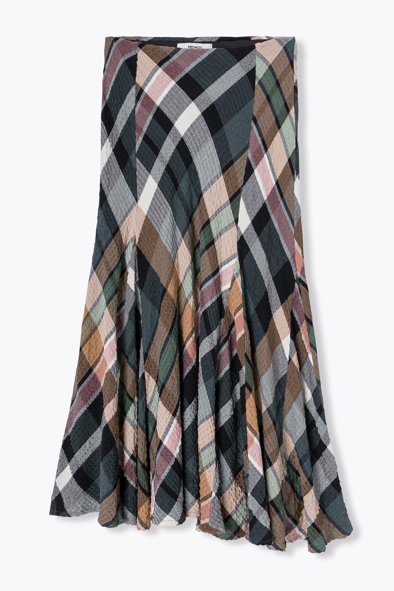 Jupe midi à carreaux Femme