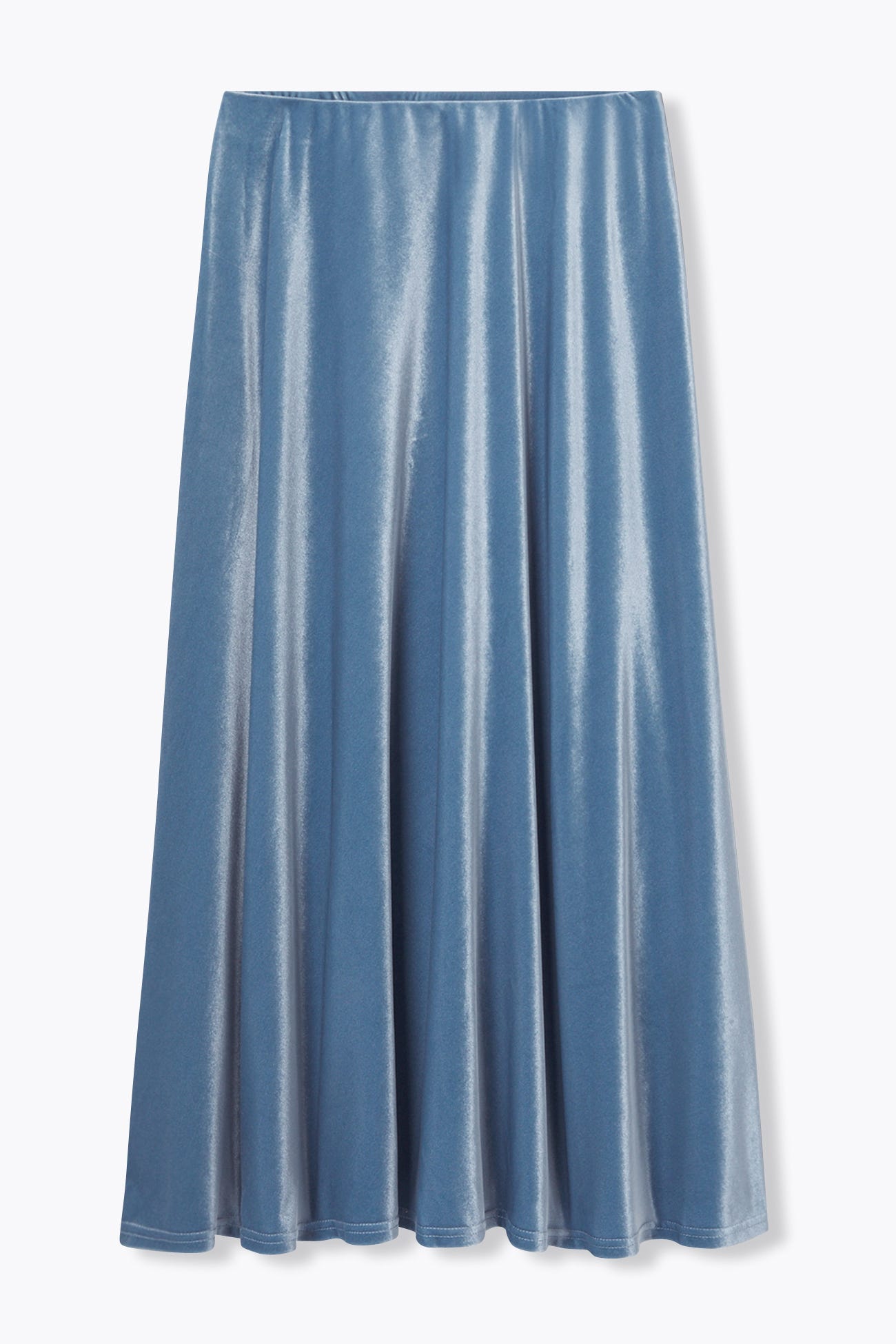 Jupe longue en velours satin