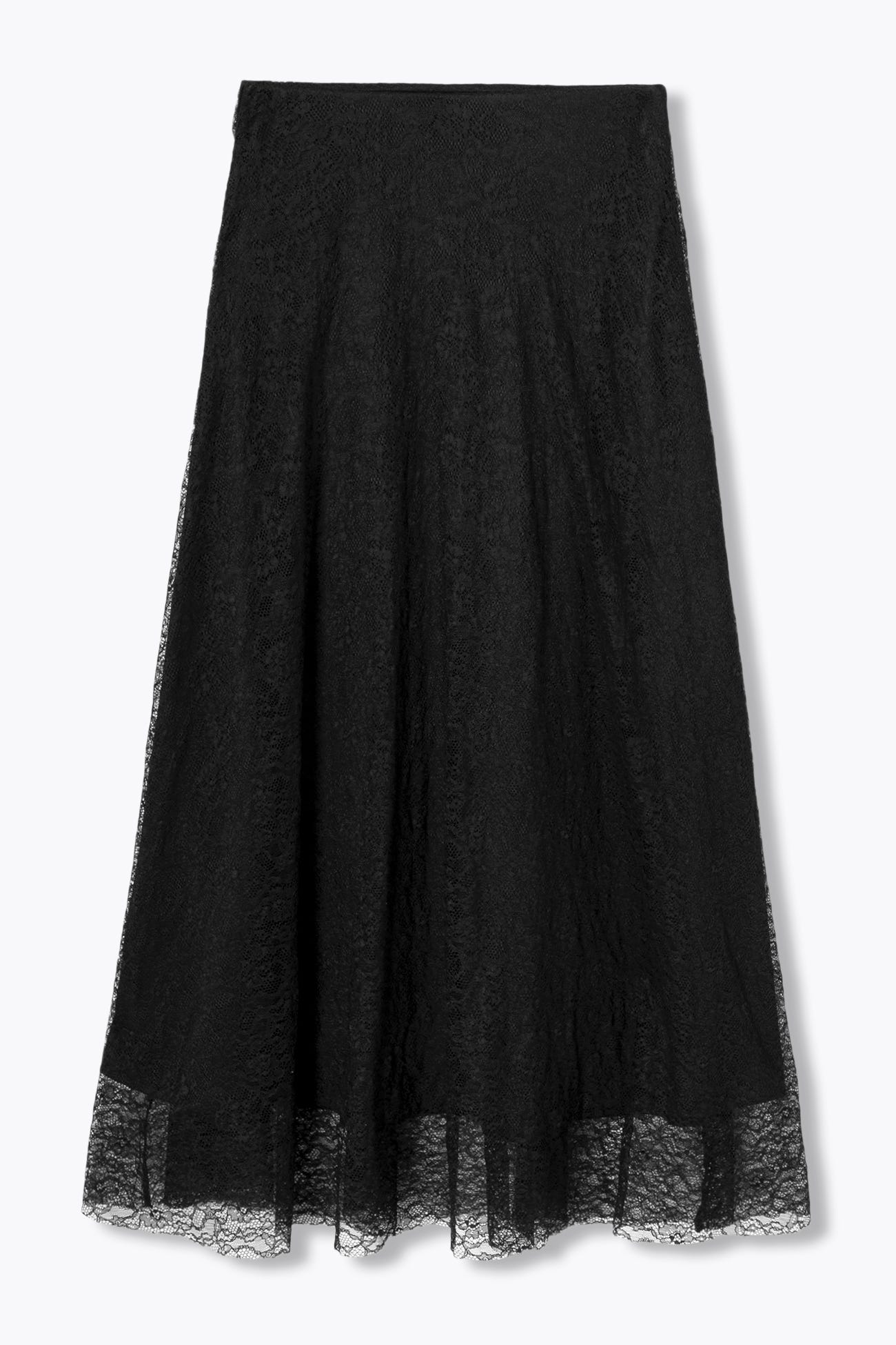 Flared lace skirt