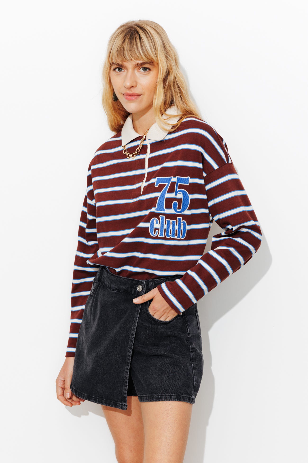Mini jupe-short en jean