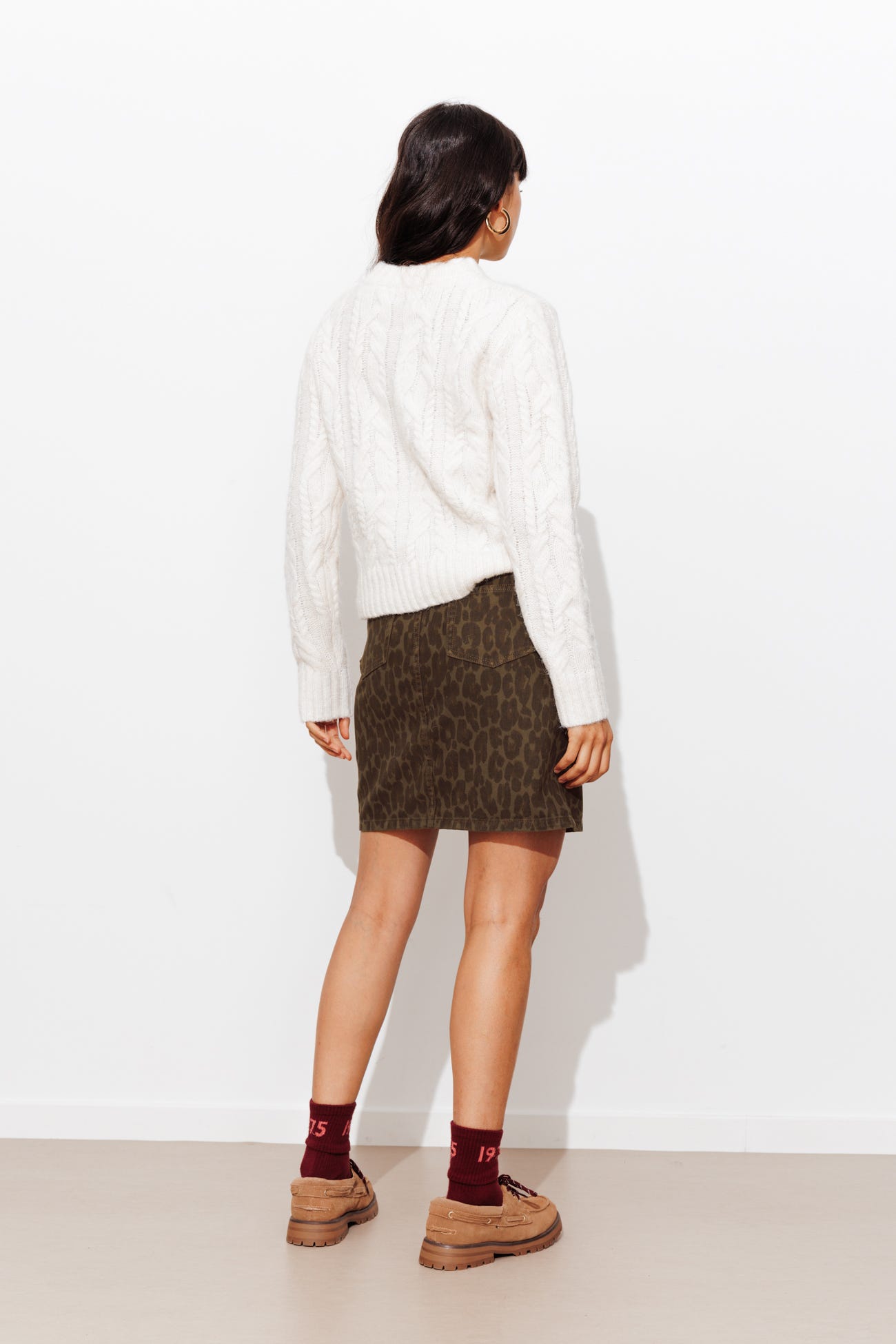 Falda corta leopardo