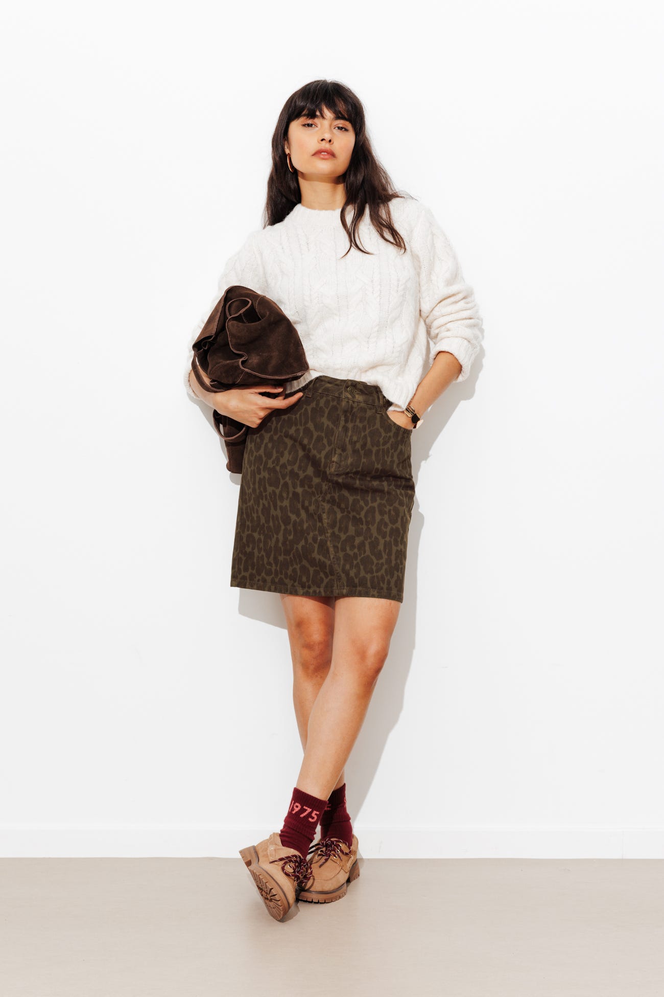 Falda corta leopardo