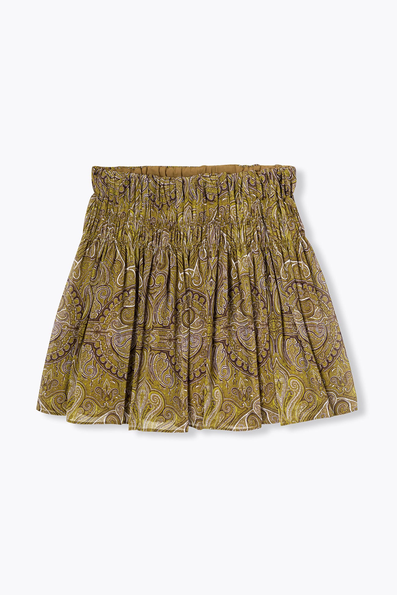 Falda corta de gasa estampada