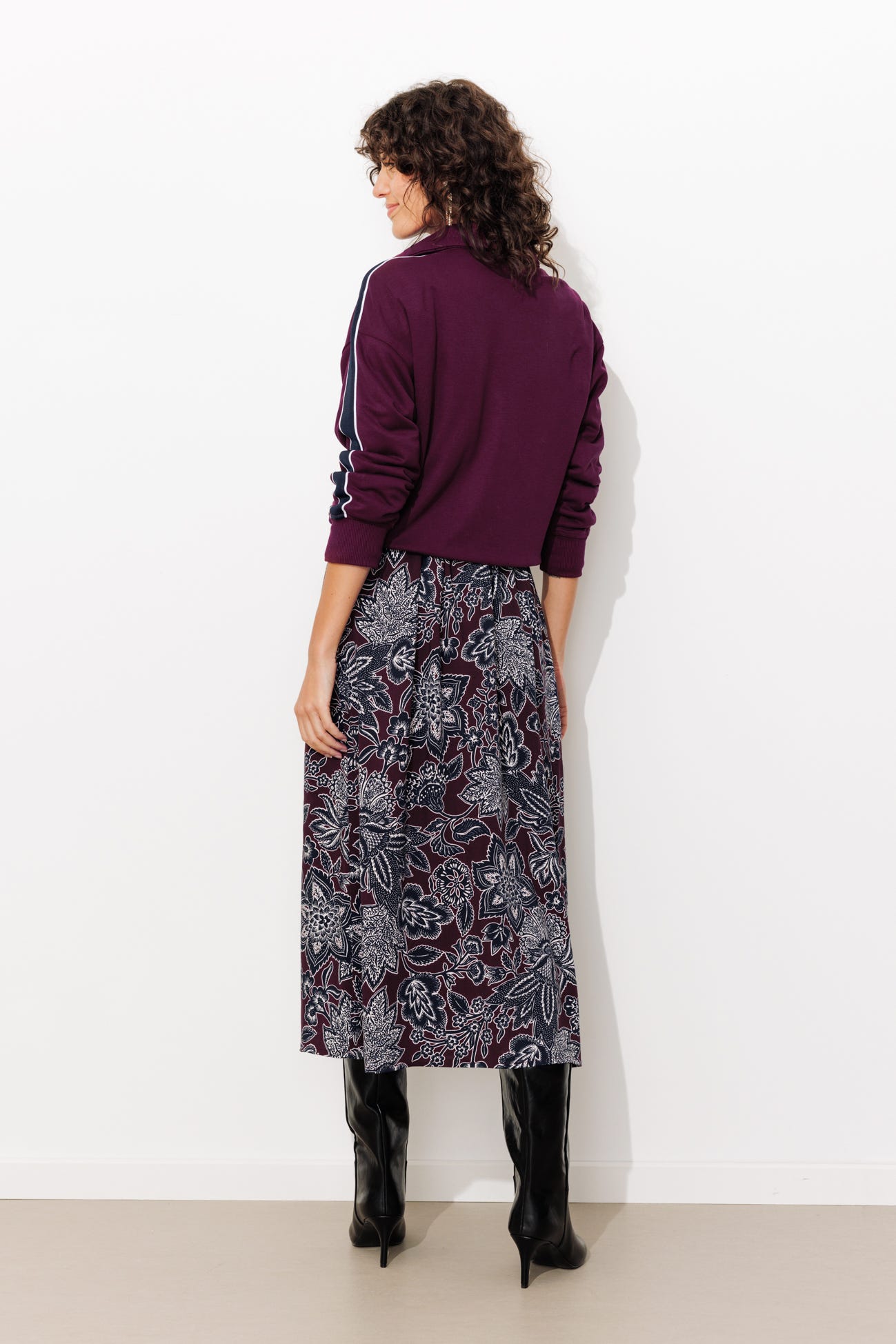 Jupe midi imprimée Femme