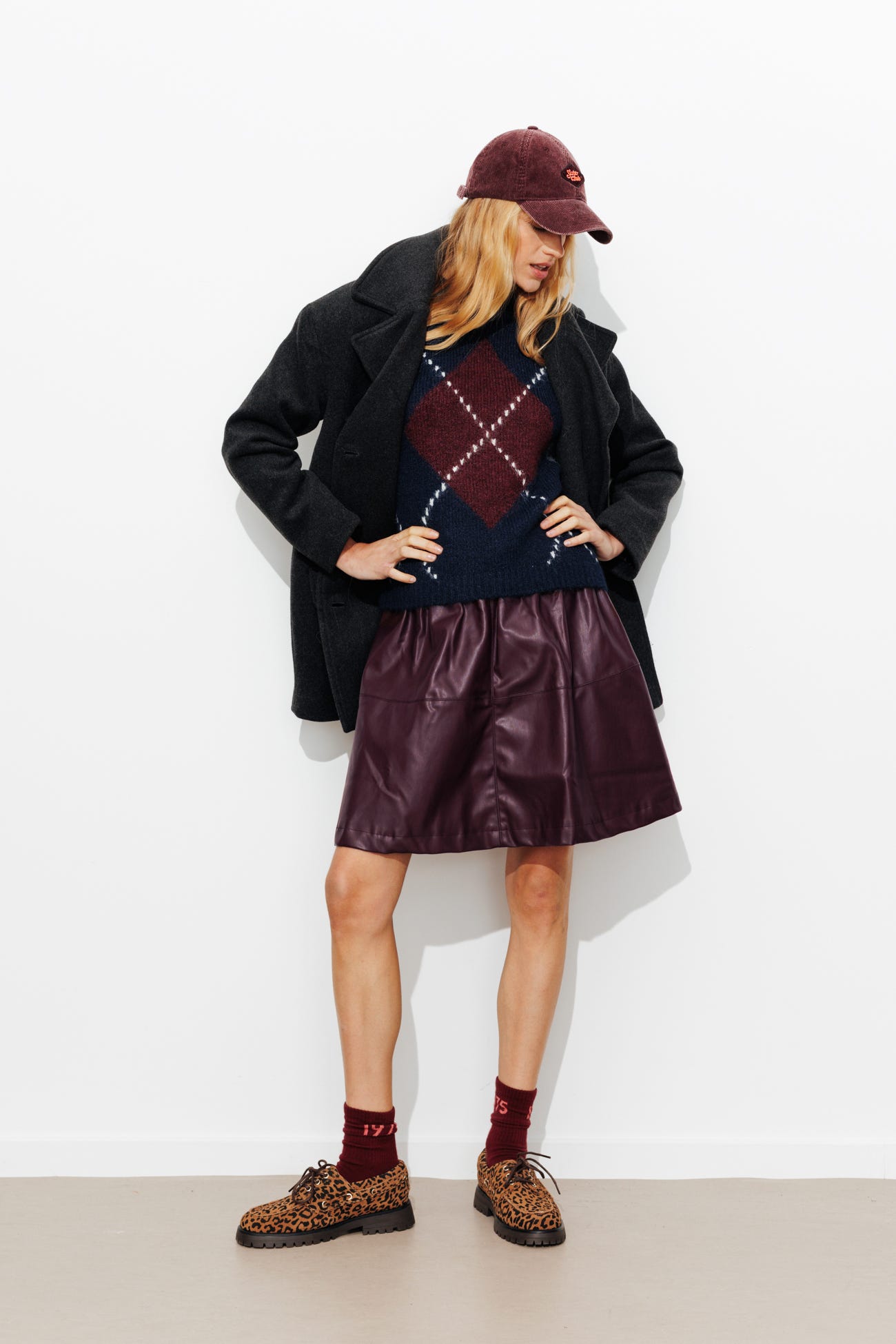 Jupe courte en simili Femme