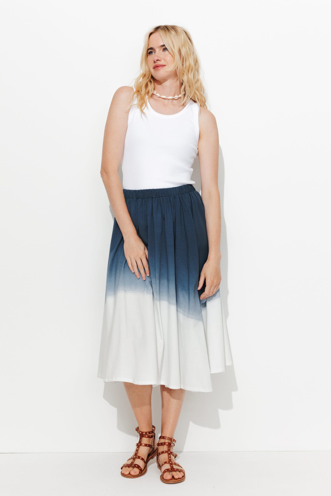 Jupe en jersey tie dye Femme