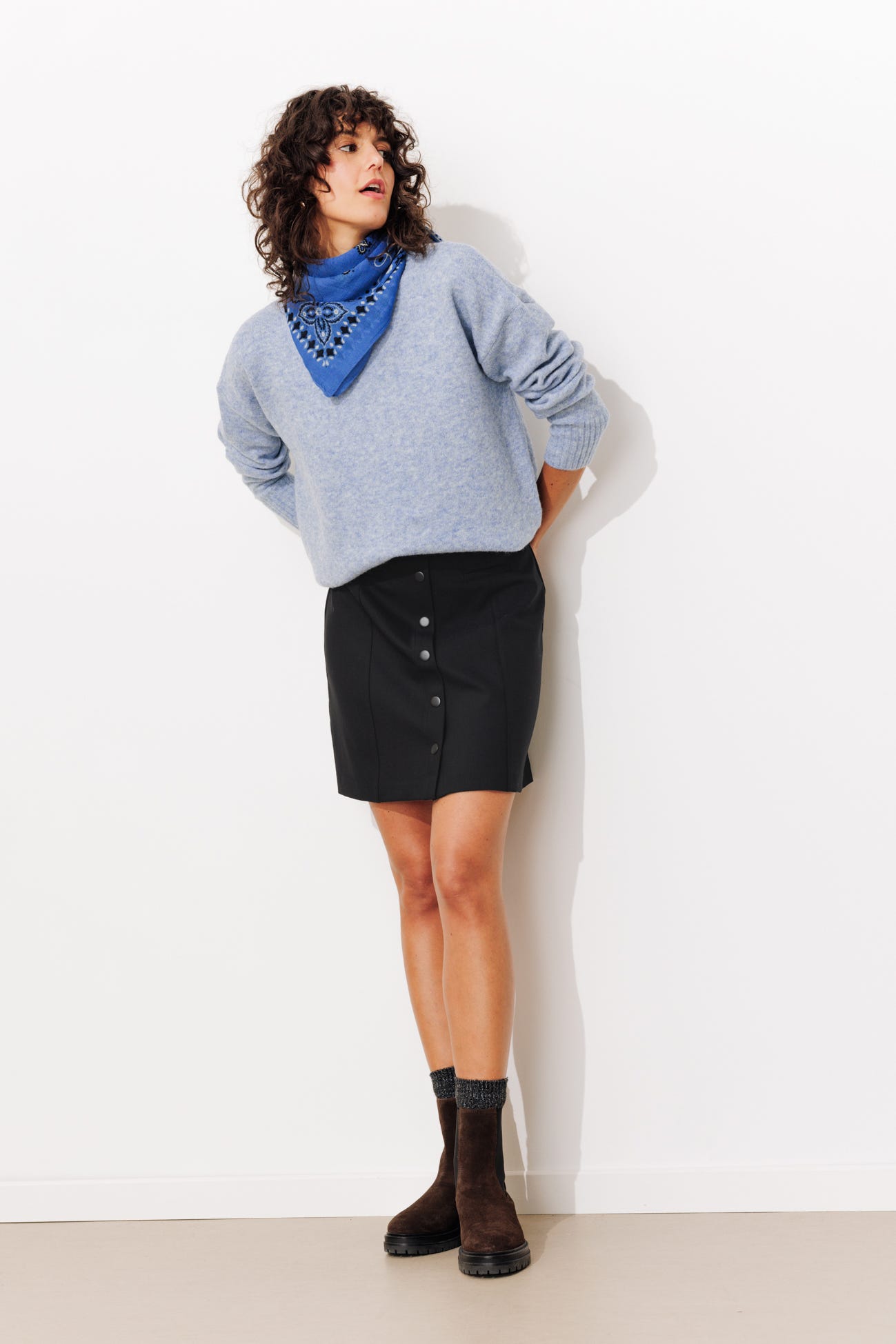 A-line mini skirt
