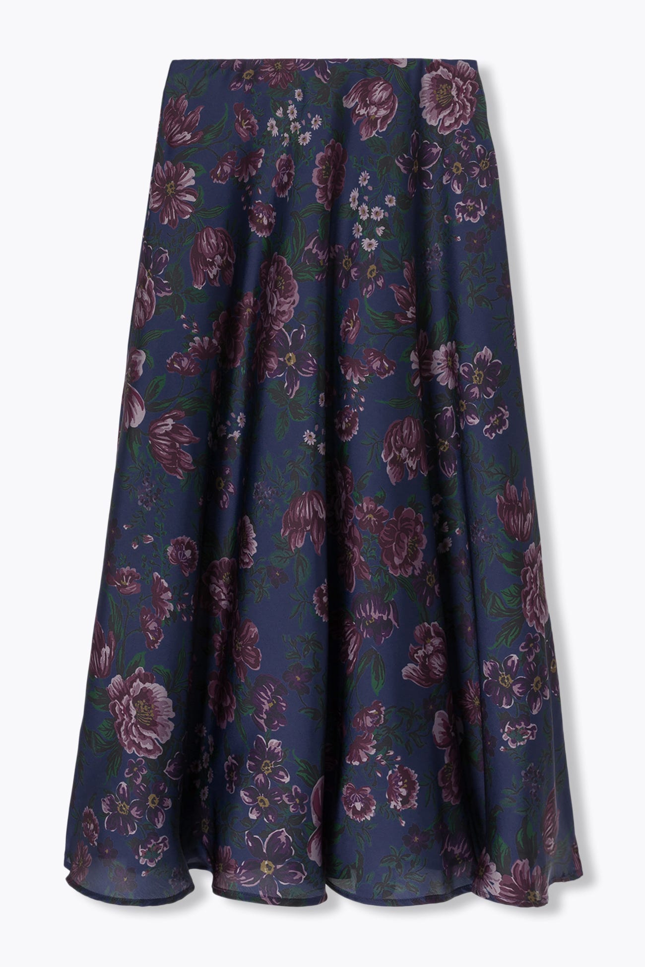 Jupe imprimée en satin Femme