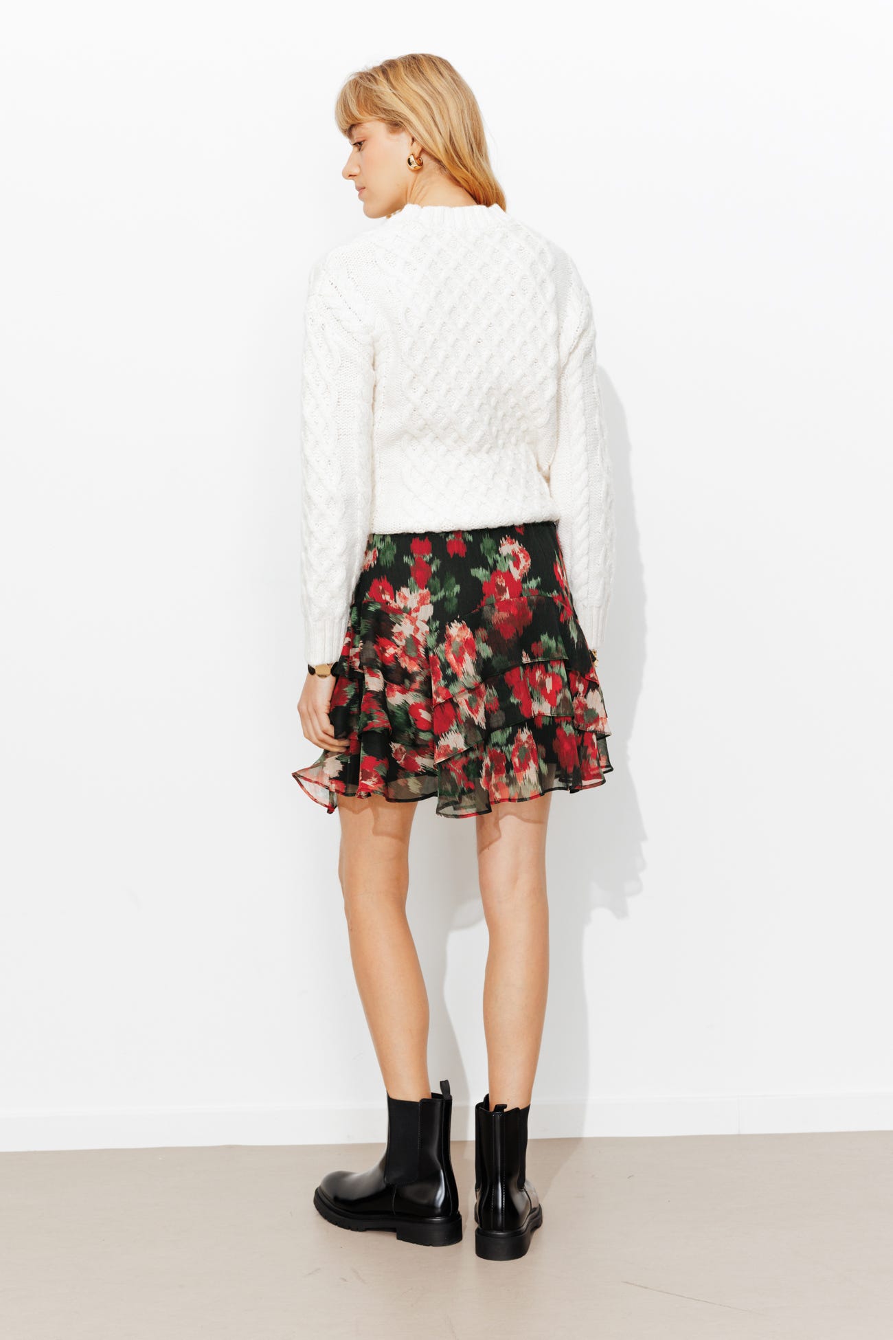 Jupe courte imprimée Femme