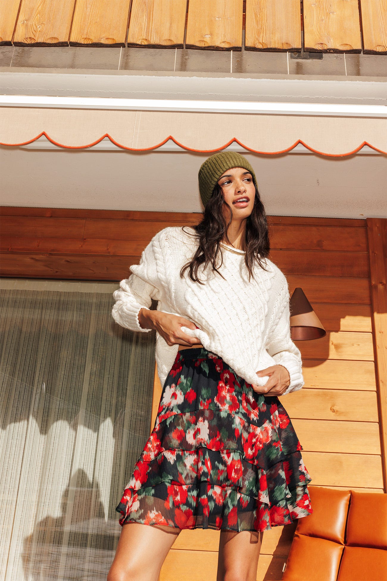 Jupe courte imprimée Femme