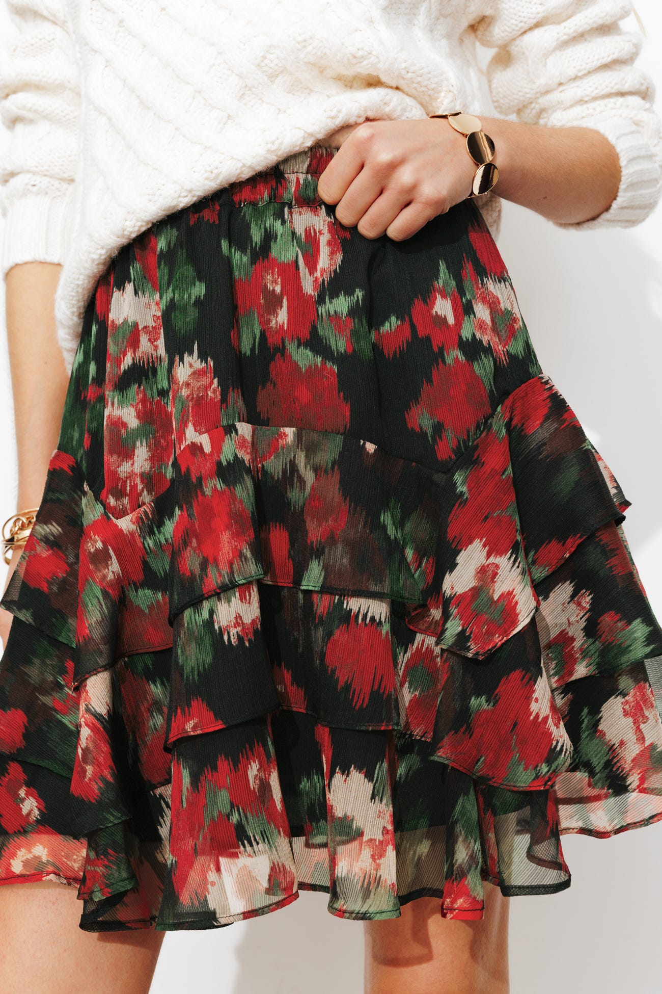 Jupe courte imprimée Femme