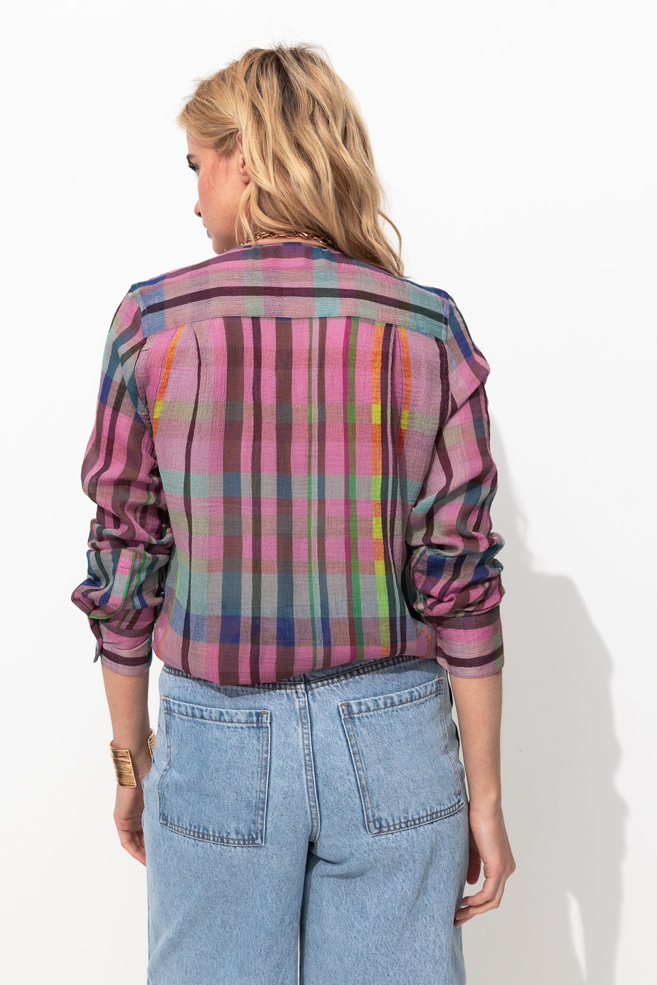 Camicia sgualcita tinta unita