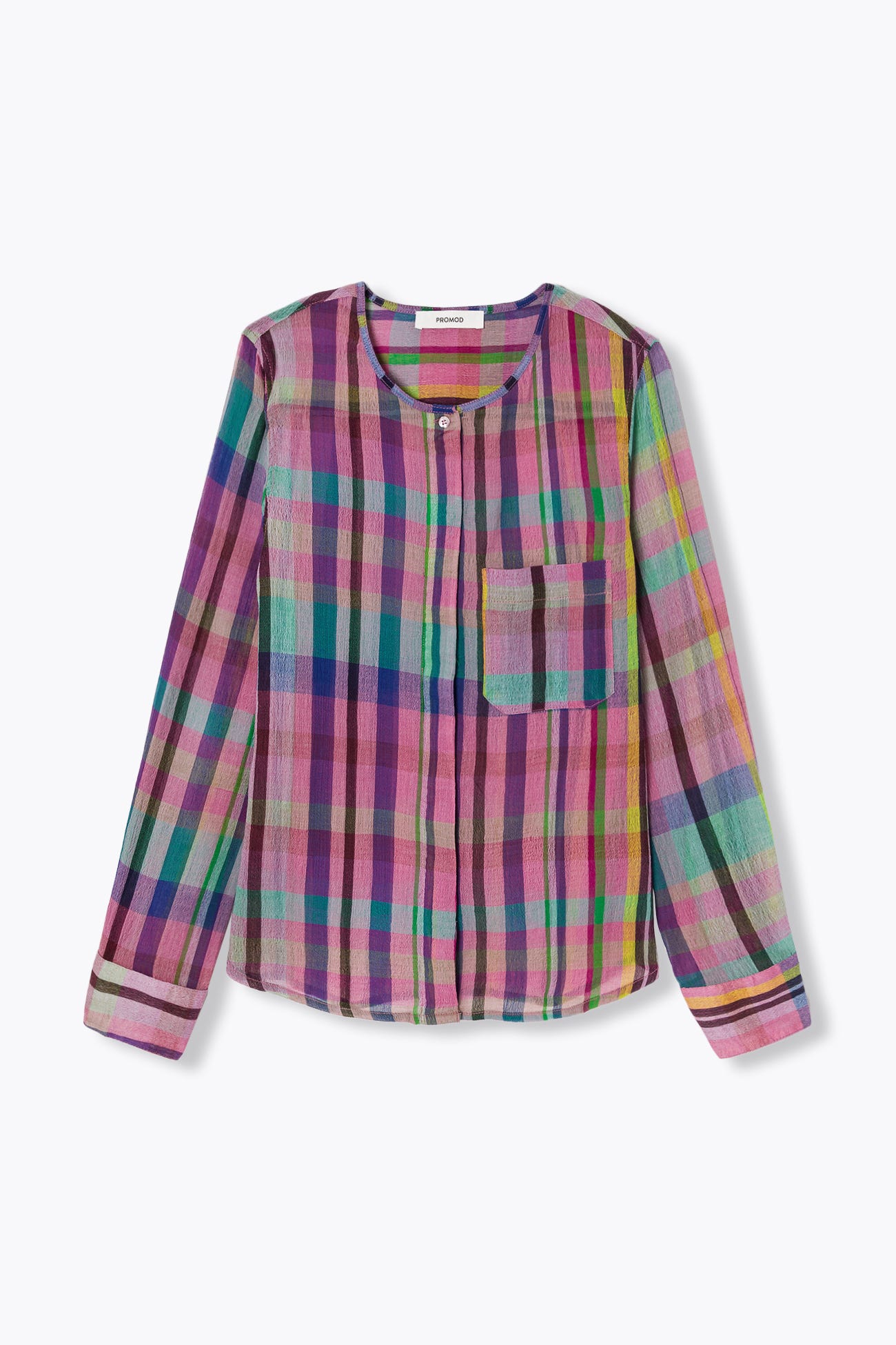 Camicia sgualcita tinta unita